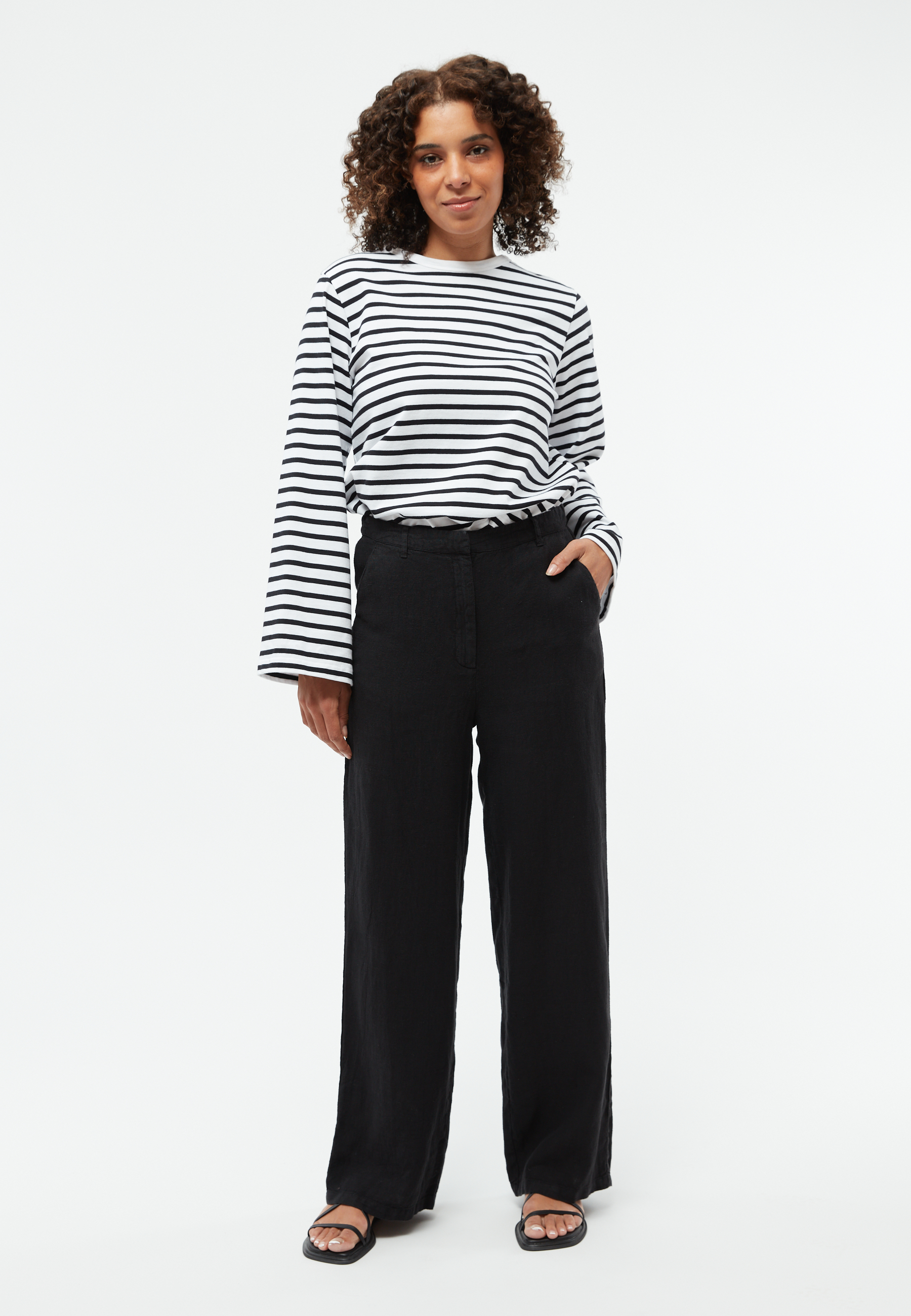 Wide Leg Leinen-Hose Modell: Beatrice