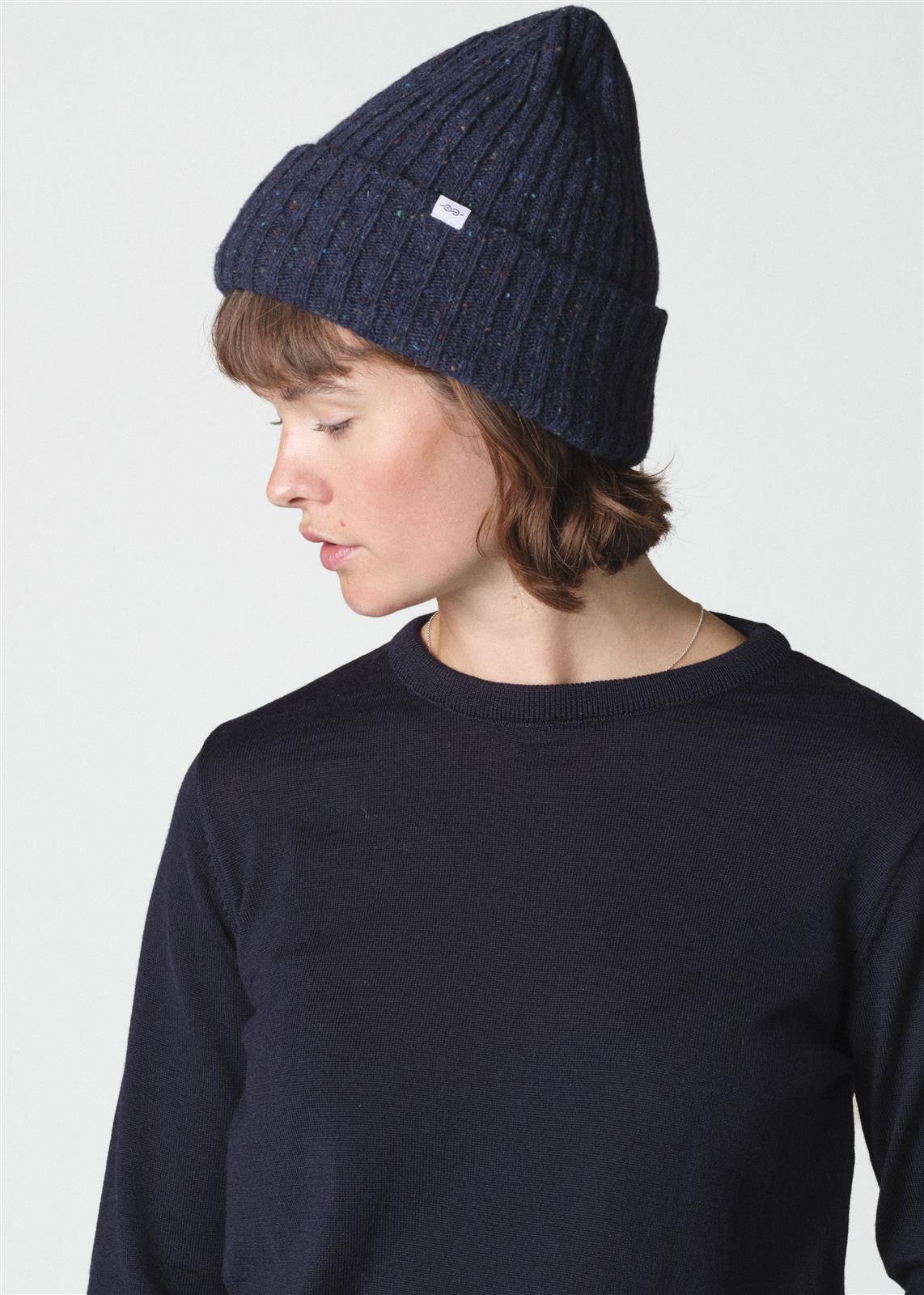 Melange Beanie aus Merinowolle