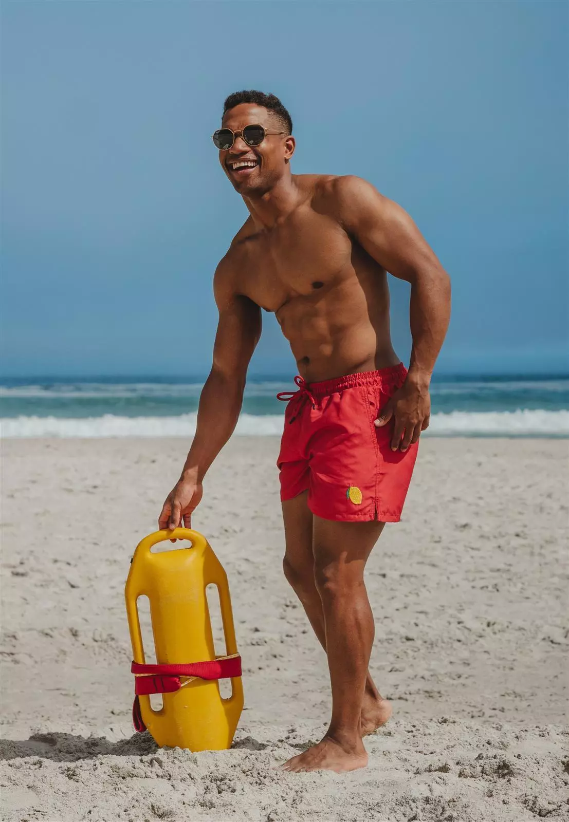 Badehose mit kleinem Motiv