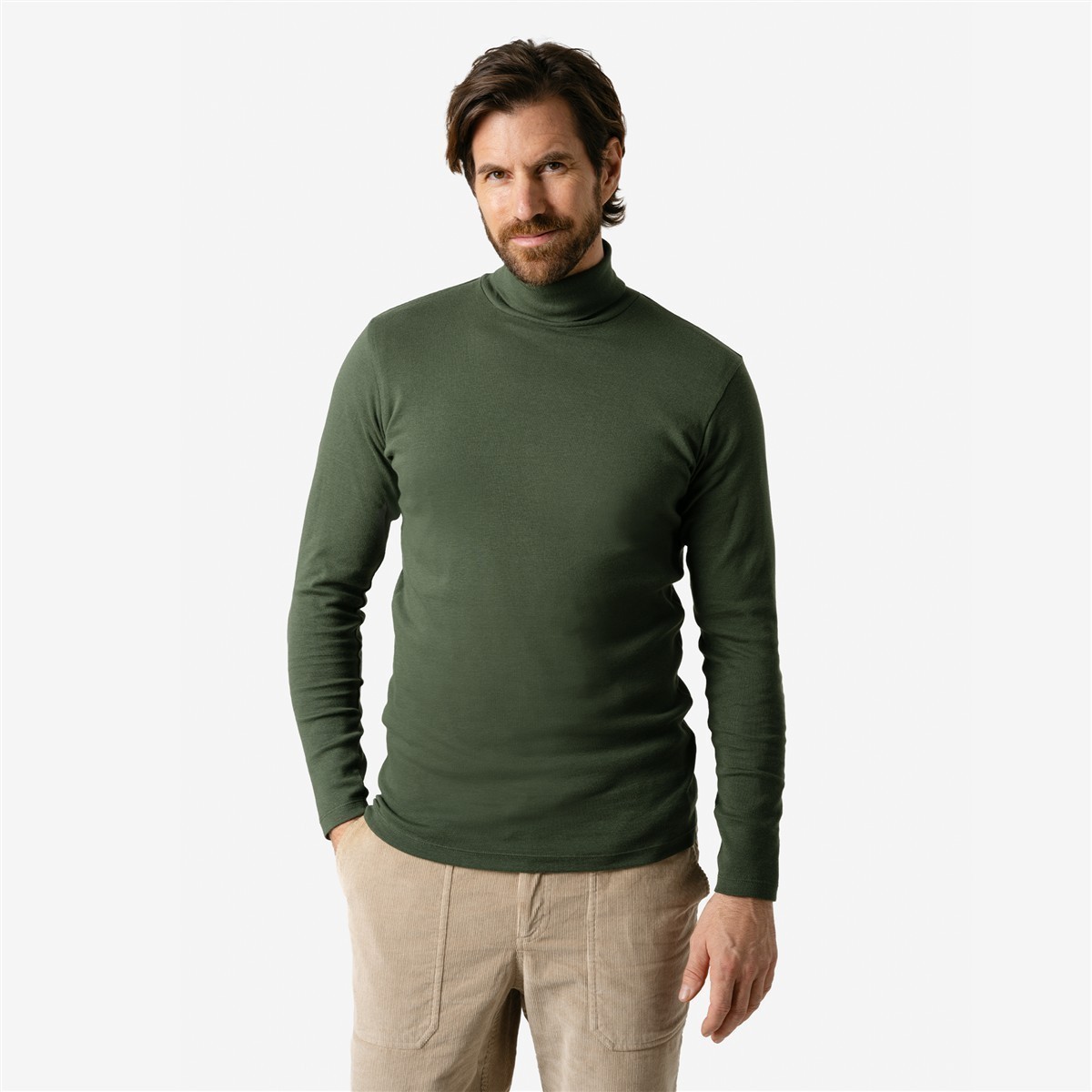 Rollkragen Longsleeve Modell: Helge GOTS