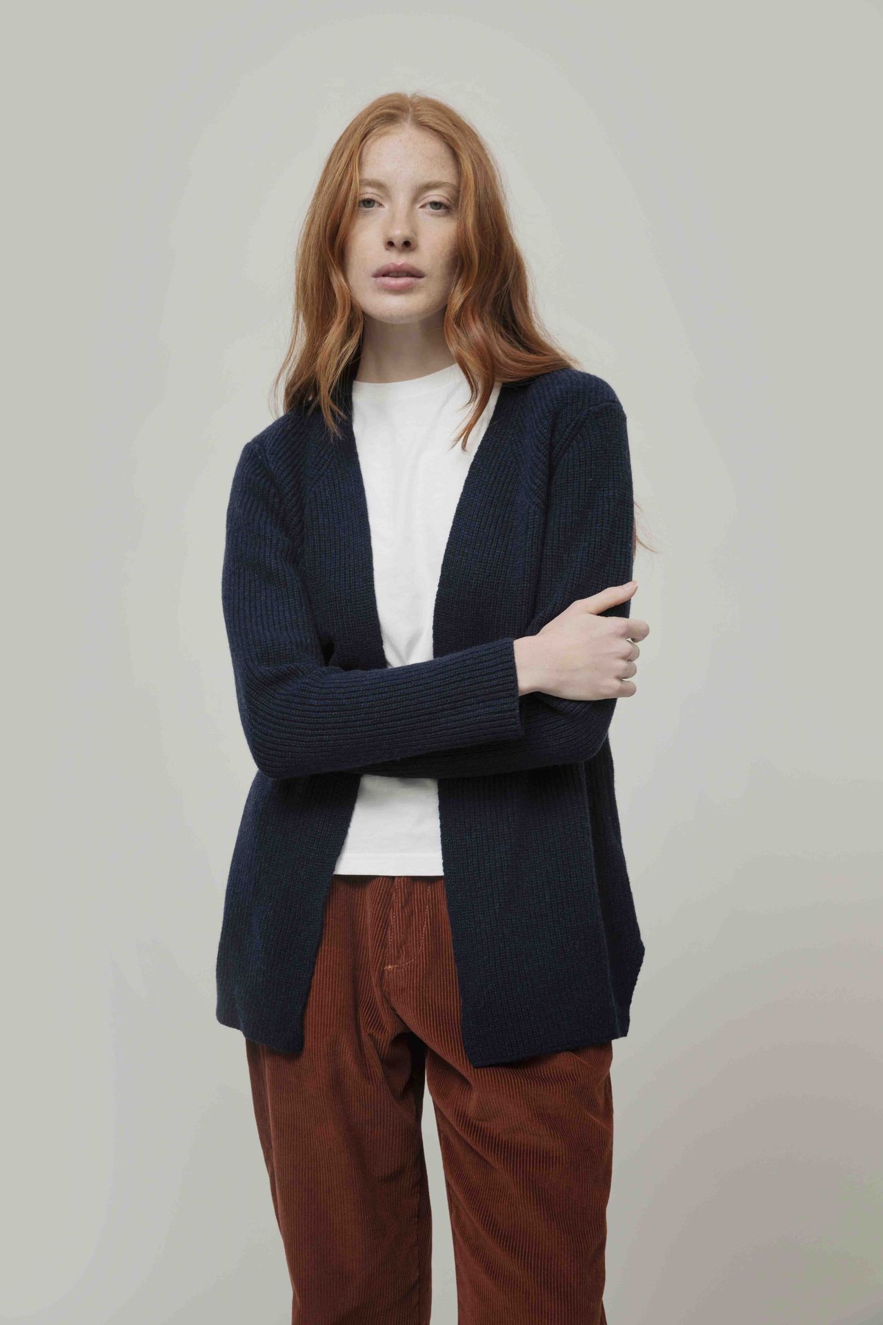 Langer Woll-Cardigan Modell: Gioia