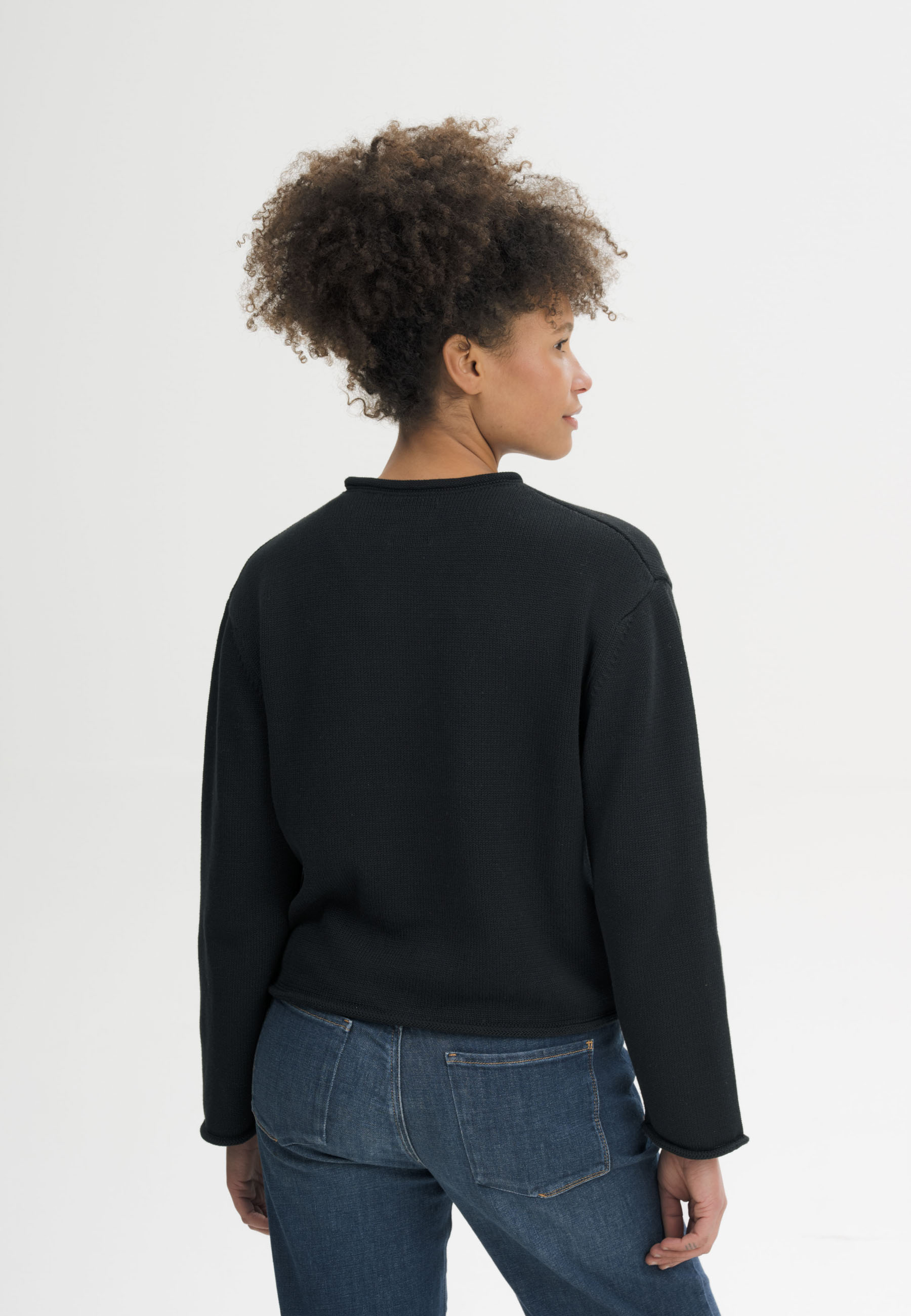 Rollsaum Strickpullover Modell: Geetha