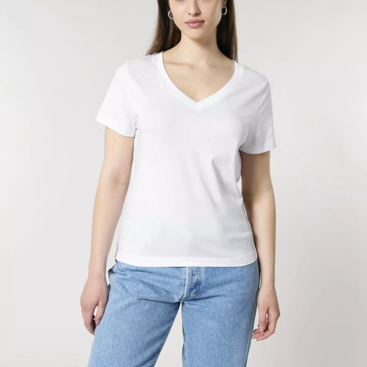 SFM5_STTW176_C001 V-Neck T-Shirt Modell: Island