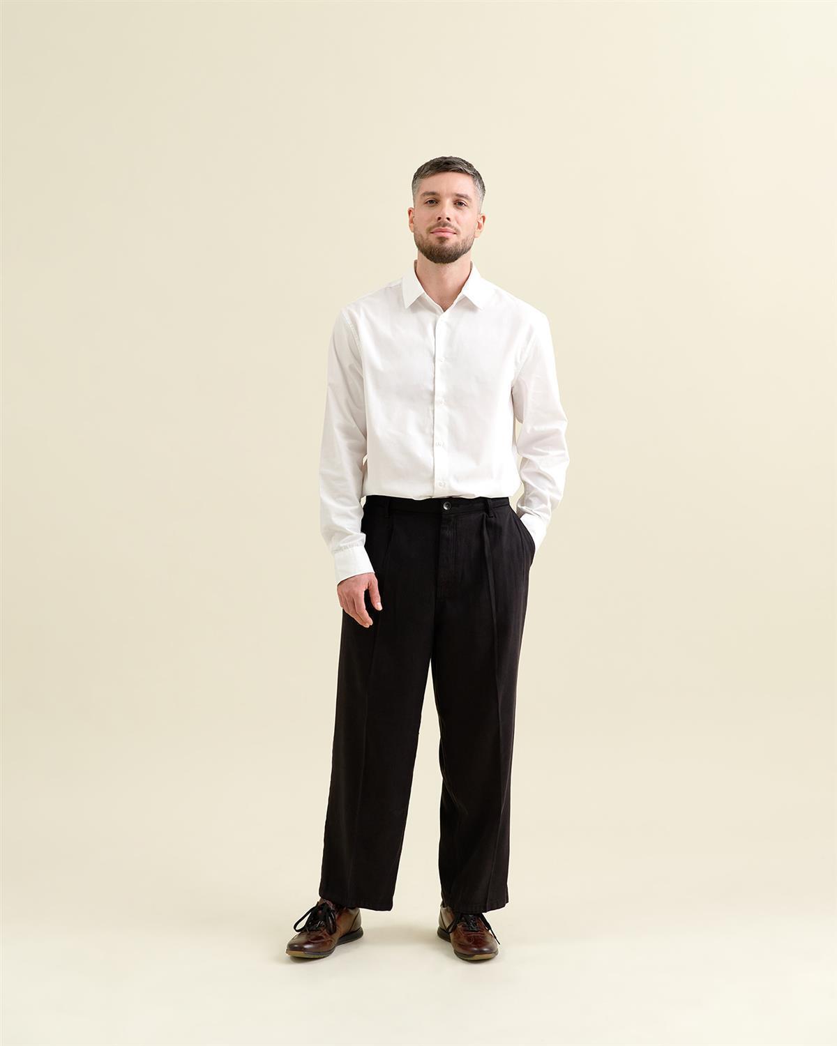 Tencel Taperd Barrel Leg Stoffhose Modell: Lumen