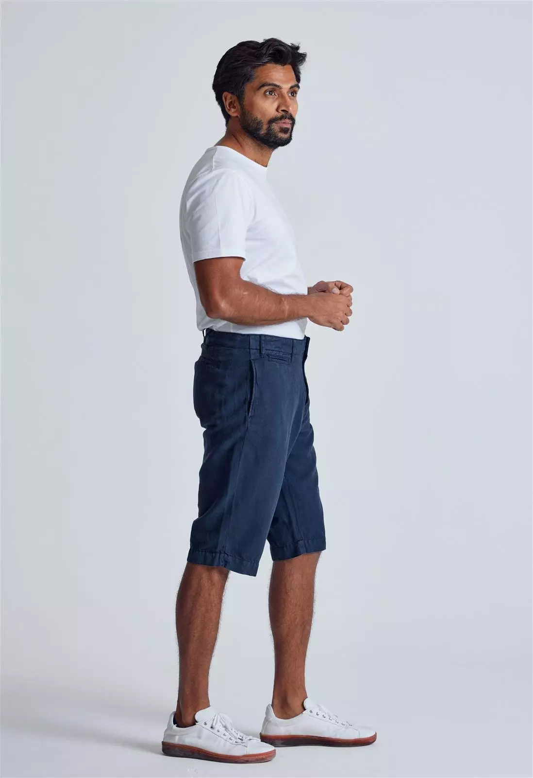 Leinen Chino Shorts Modell: Bird