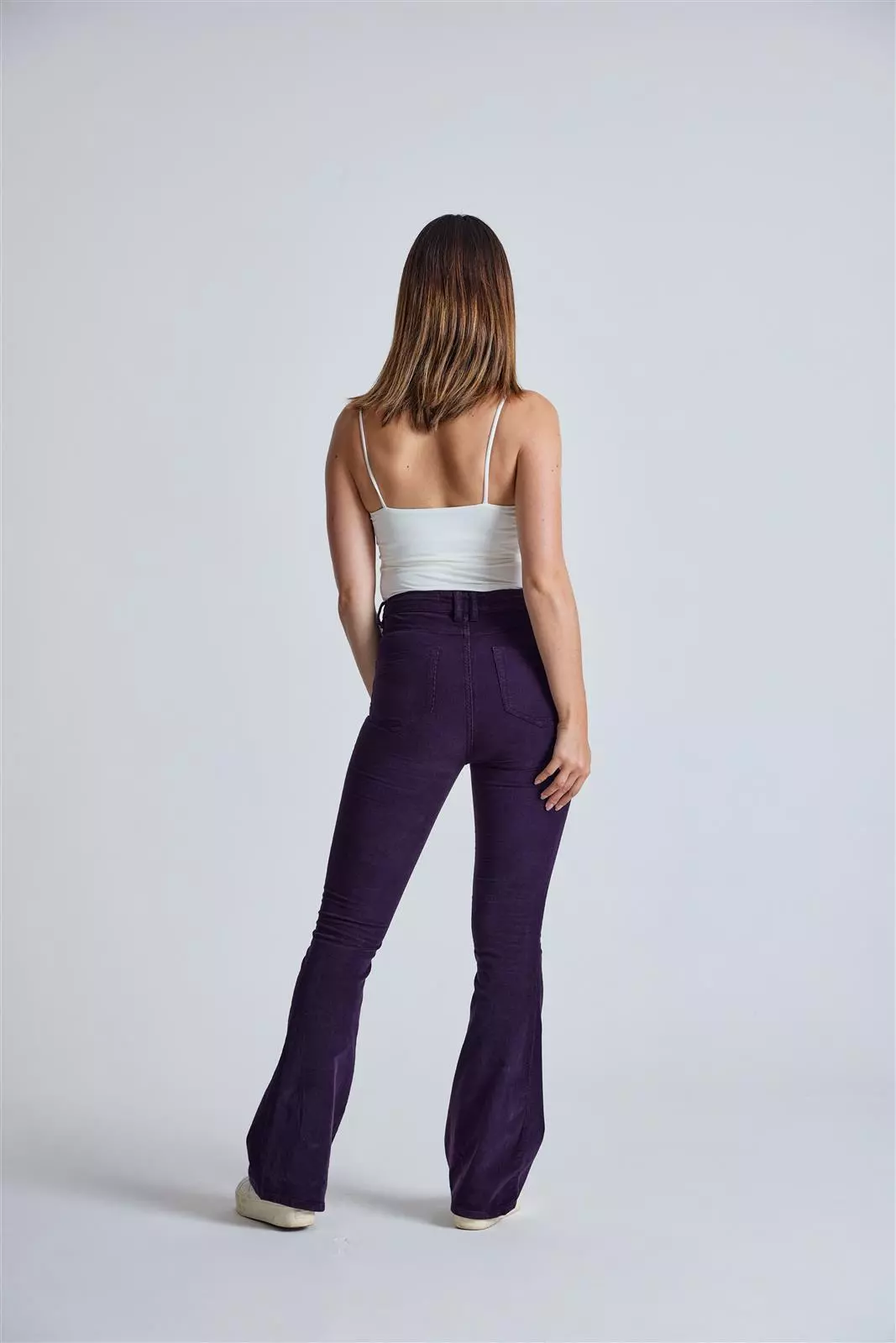 Cord-Schlaghose High Waist Skinny Modell: Mavis