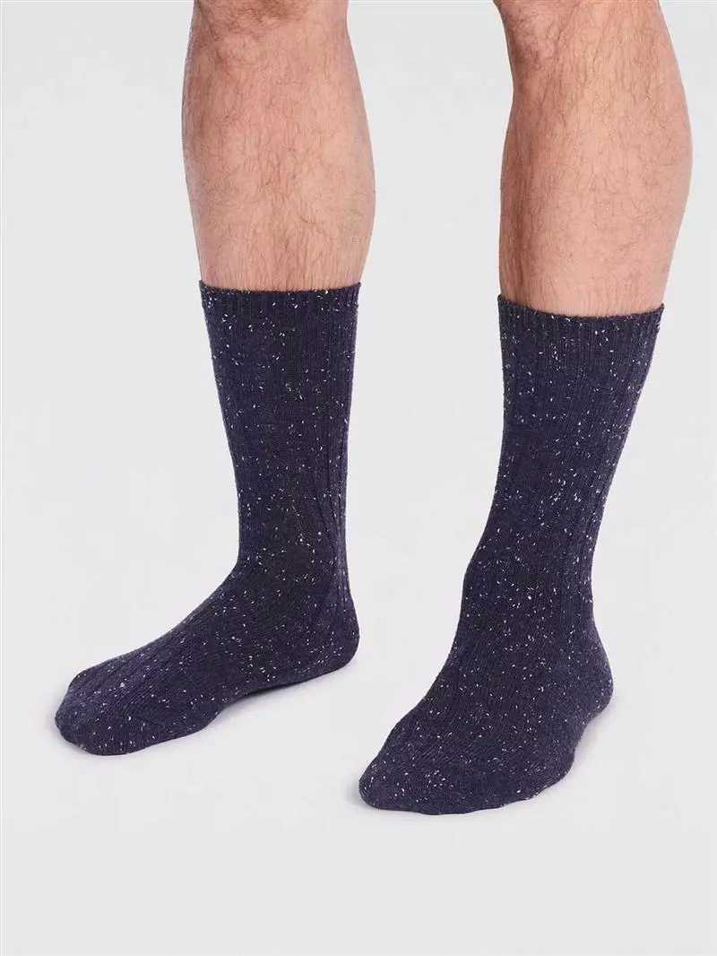 Gerippte Socke Modell: Aaron Blend Fleck mit Wollanteil