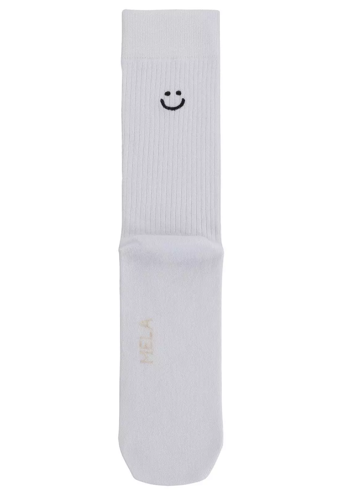 Gerippte Socken mit Stickerei, 5 er Pack