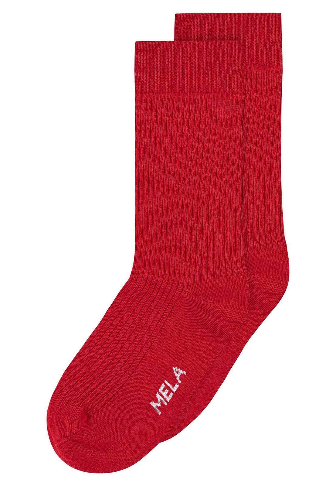 Gerippte Baumwoll-Socken GOTS, 2er Pack