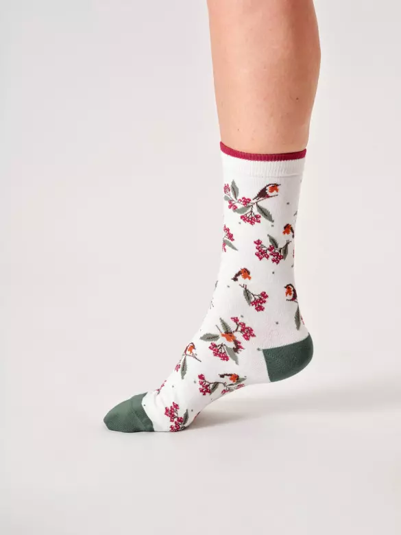 Socken Modell: Winter Robin Socken Modell: Winter Robin