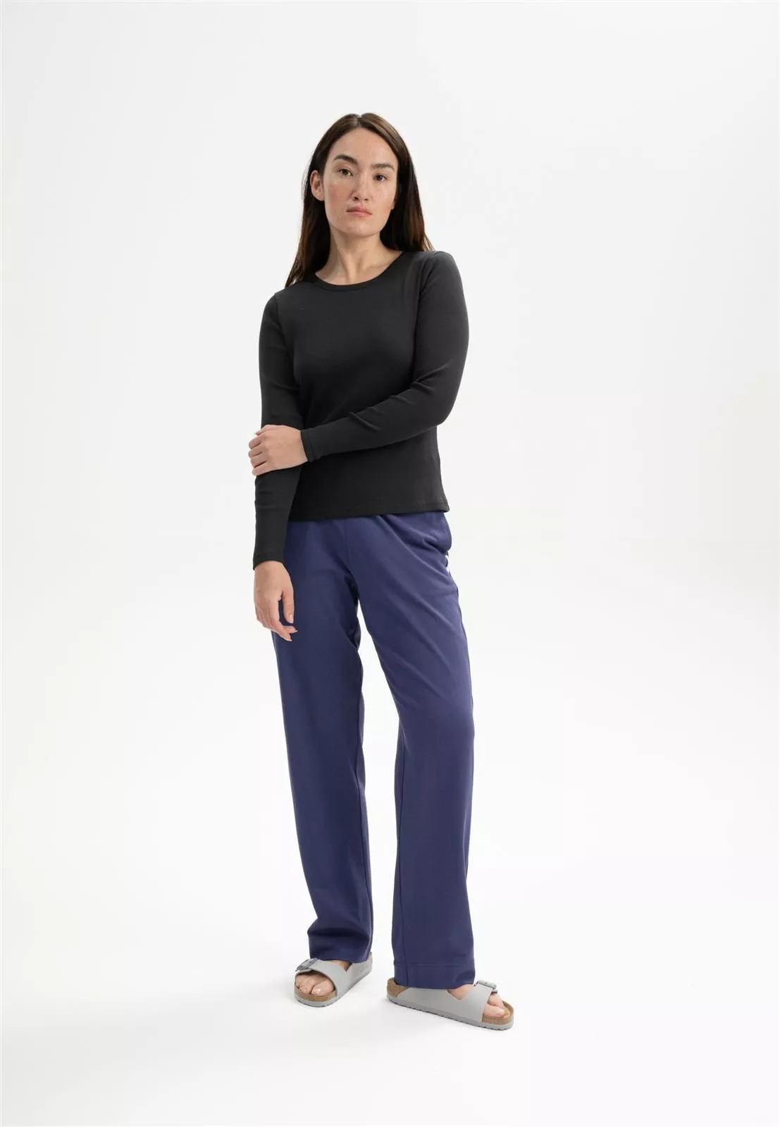 Geripptes Longsleeve Modell: Mehar GOTS