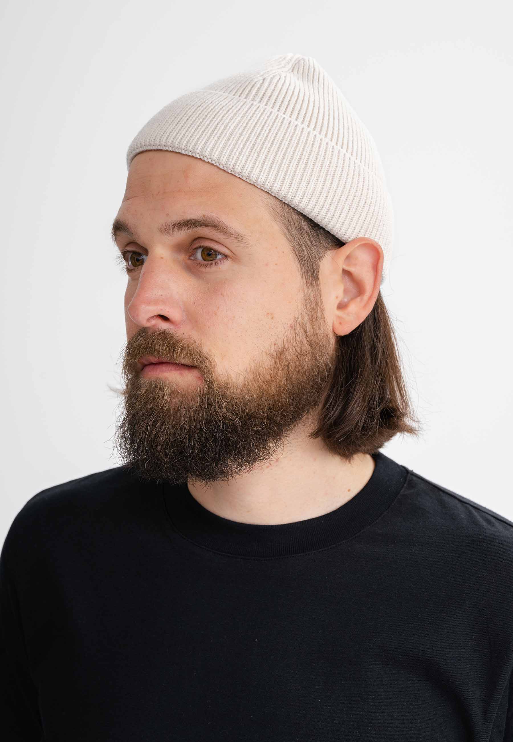 Rafi_Short Rib Knit Beanie_cream blend_01.jpg Fischermütze Modell: Rafi GOTS