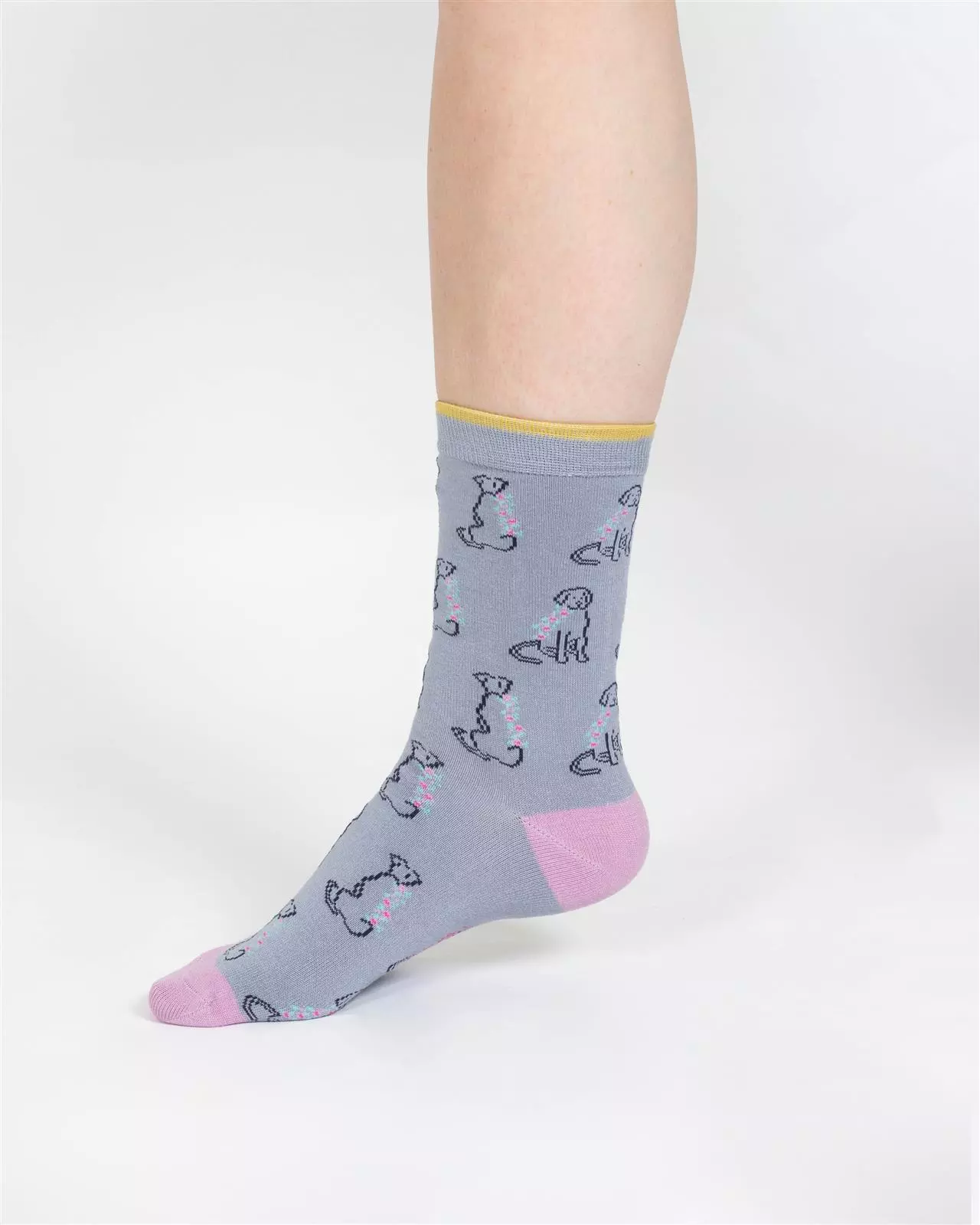 320729_ta335_lightbluedog_w_6 Socken Modell: Outline Animal