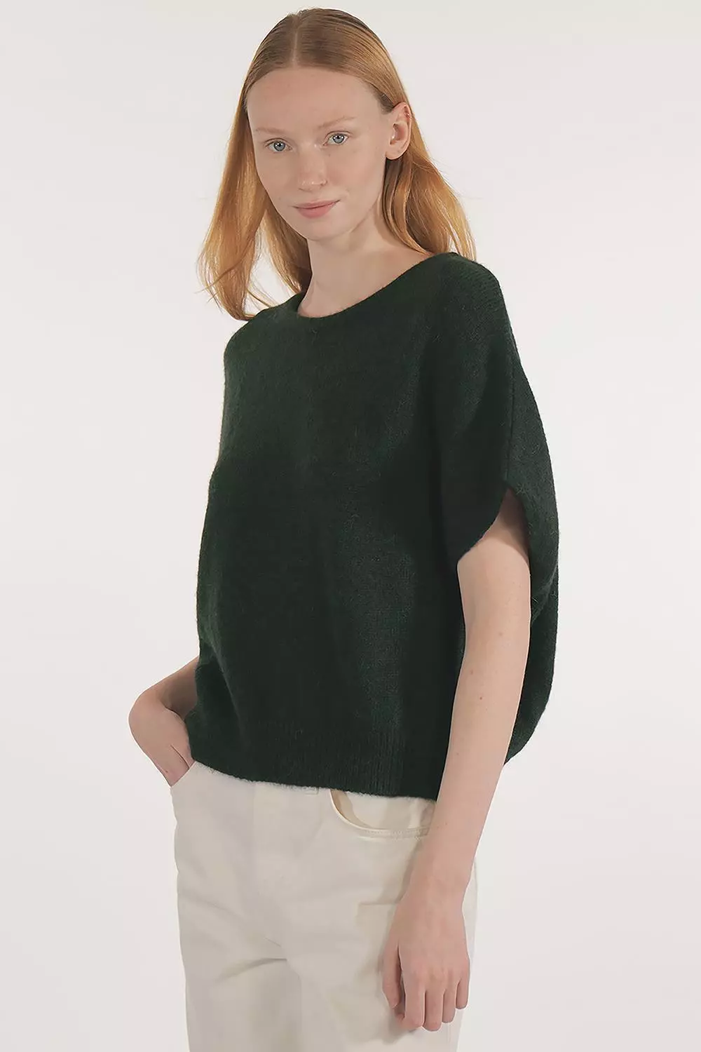 721 AUBE GREEN Alpaka Strickpullunder Modell: Aube