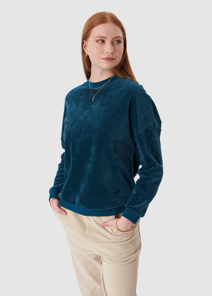 Samt-Sweatshirt Modell: Azaraina