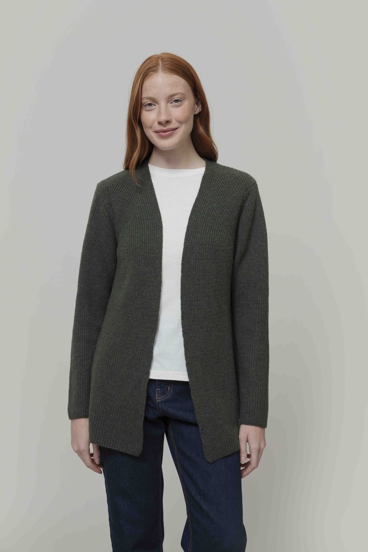 Langer Woll-Cardigan Modell: Gioia