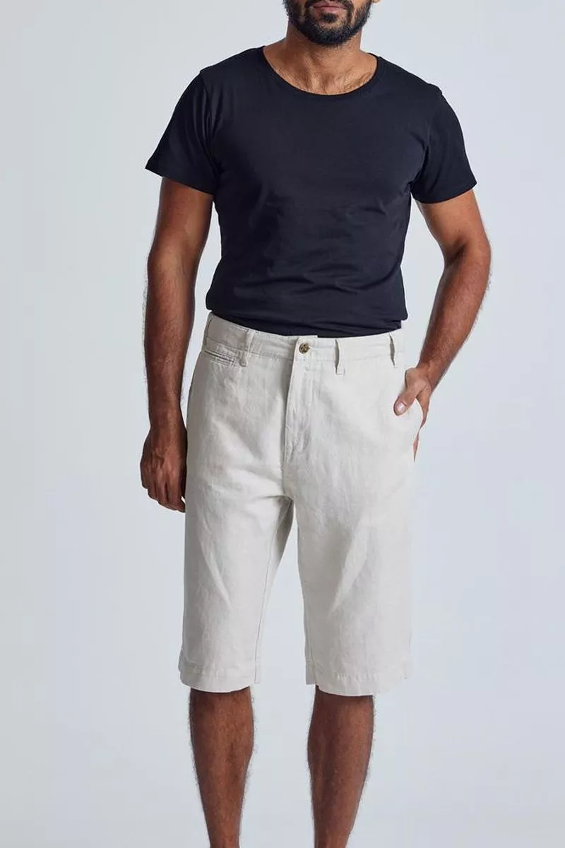 Leinen Chino Shorts Modell: Bird