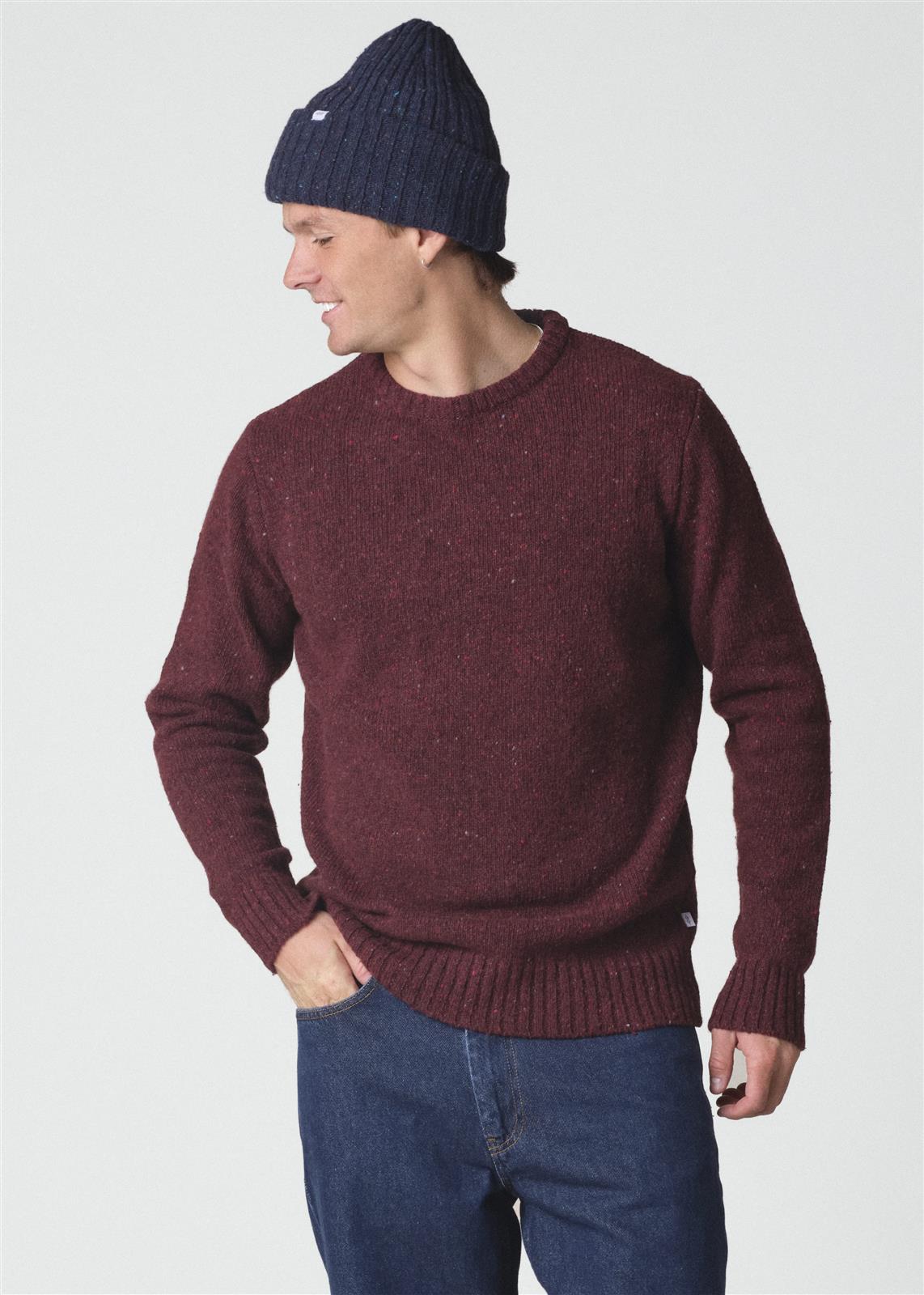 Melange Beanie aus Merinowolle
