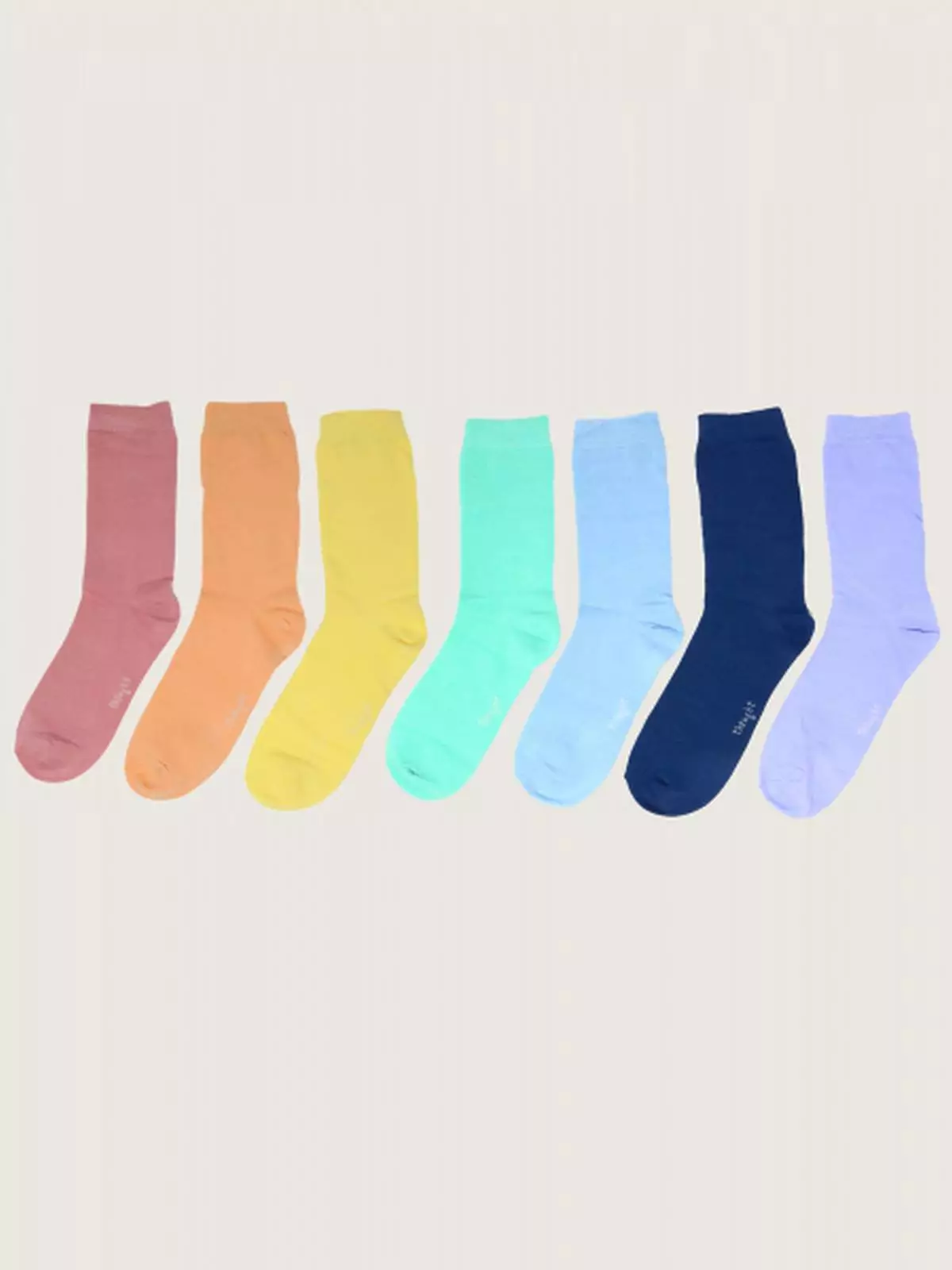 Socken Pastel Colours of the Rainbow, 7er-Pack