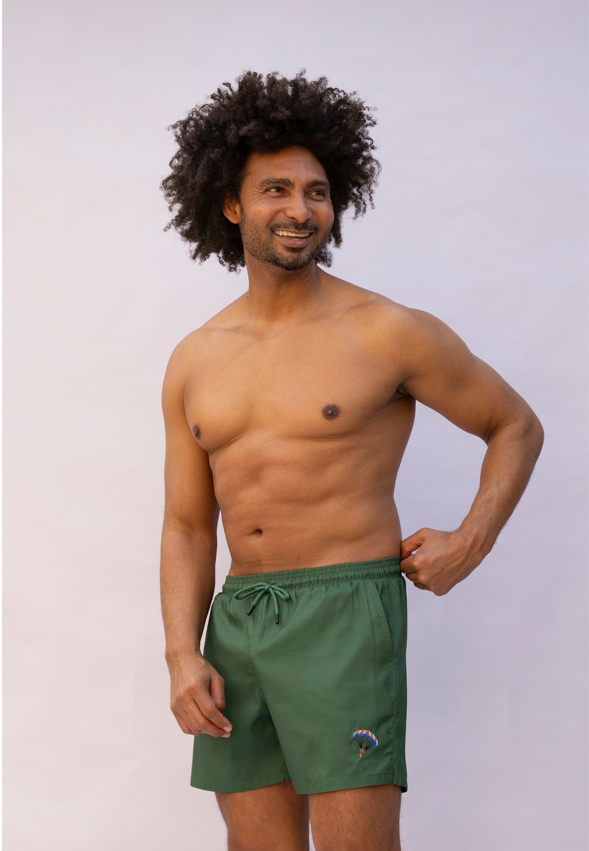 Badehose mit kleinem Motiv