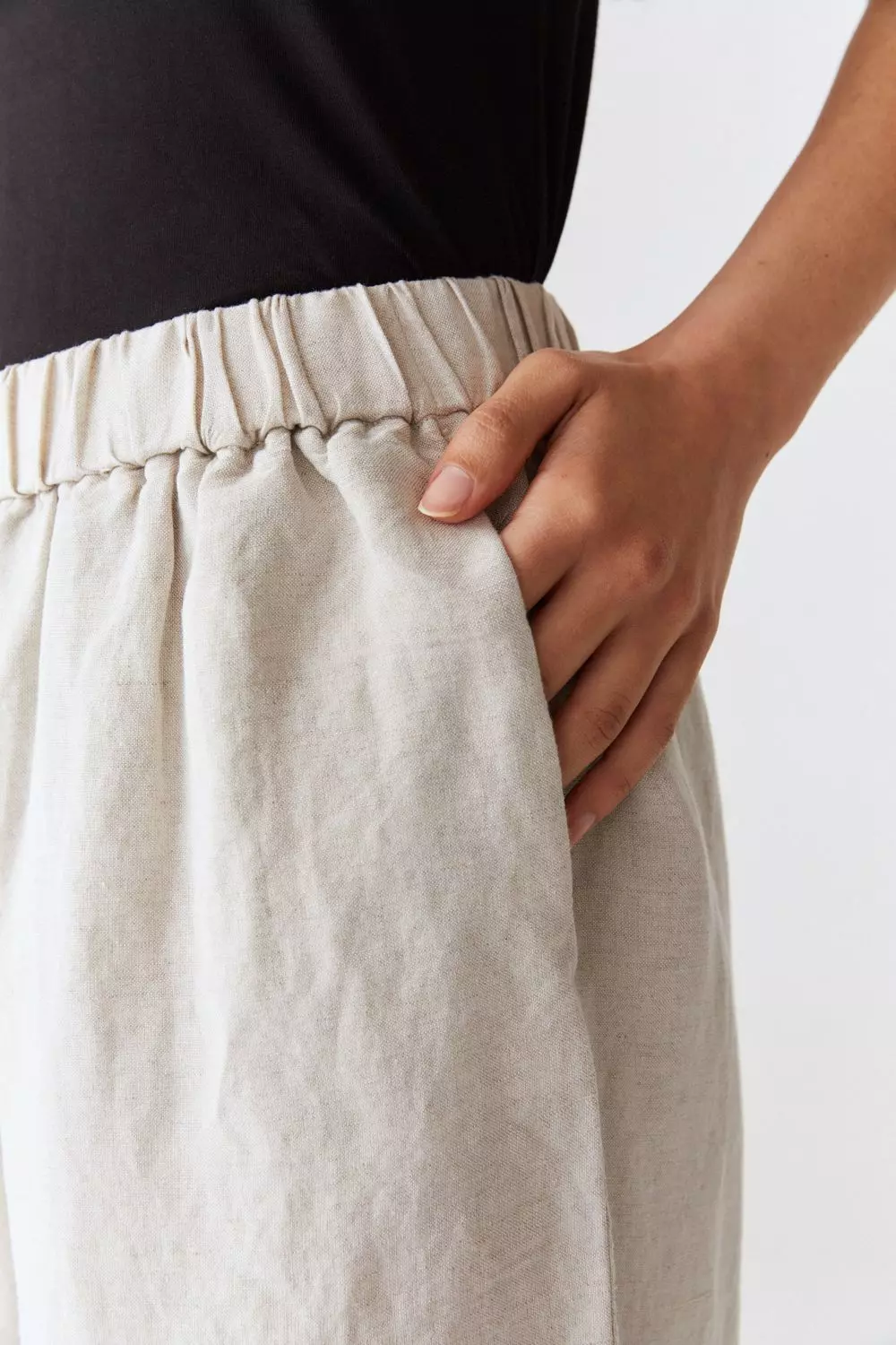 Leinen-Hose Wide Leg Modell: Com