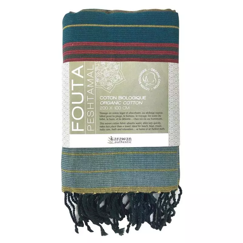 Karawan_Fouta_Eben_Redblue (1) Fouta EBENE
