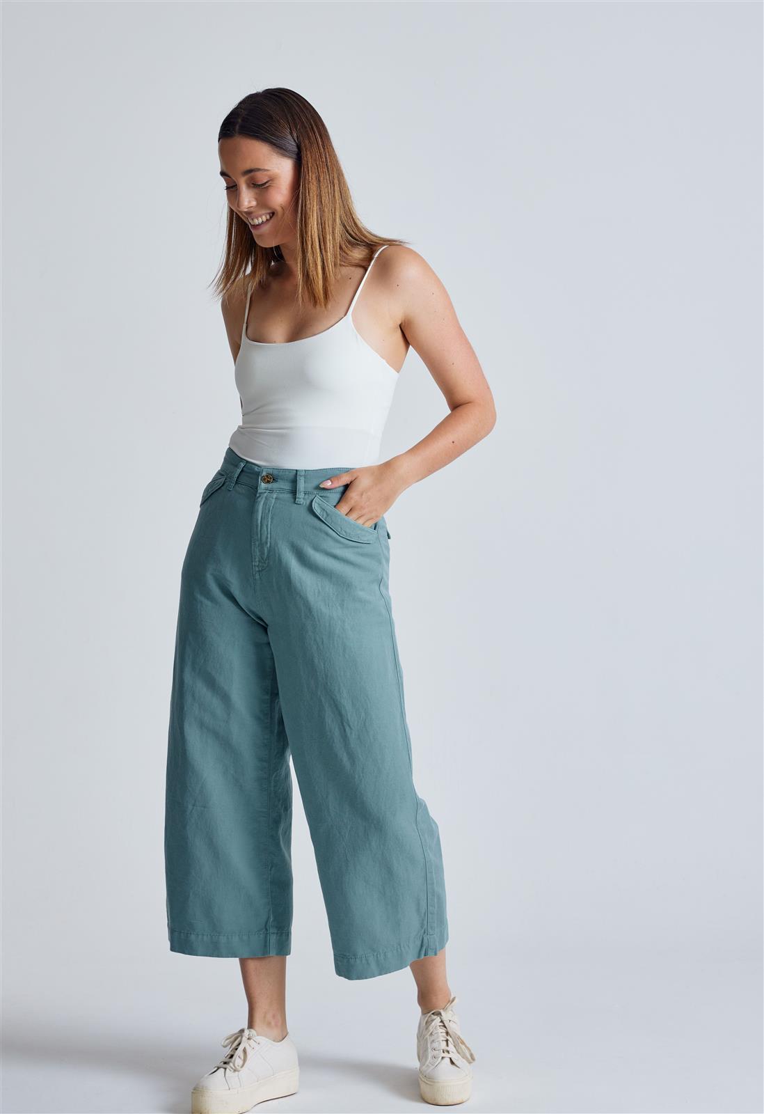 Leinen-Baumwoll Culotte Modell: Betty