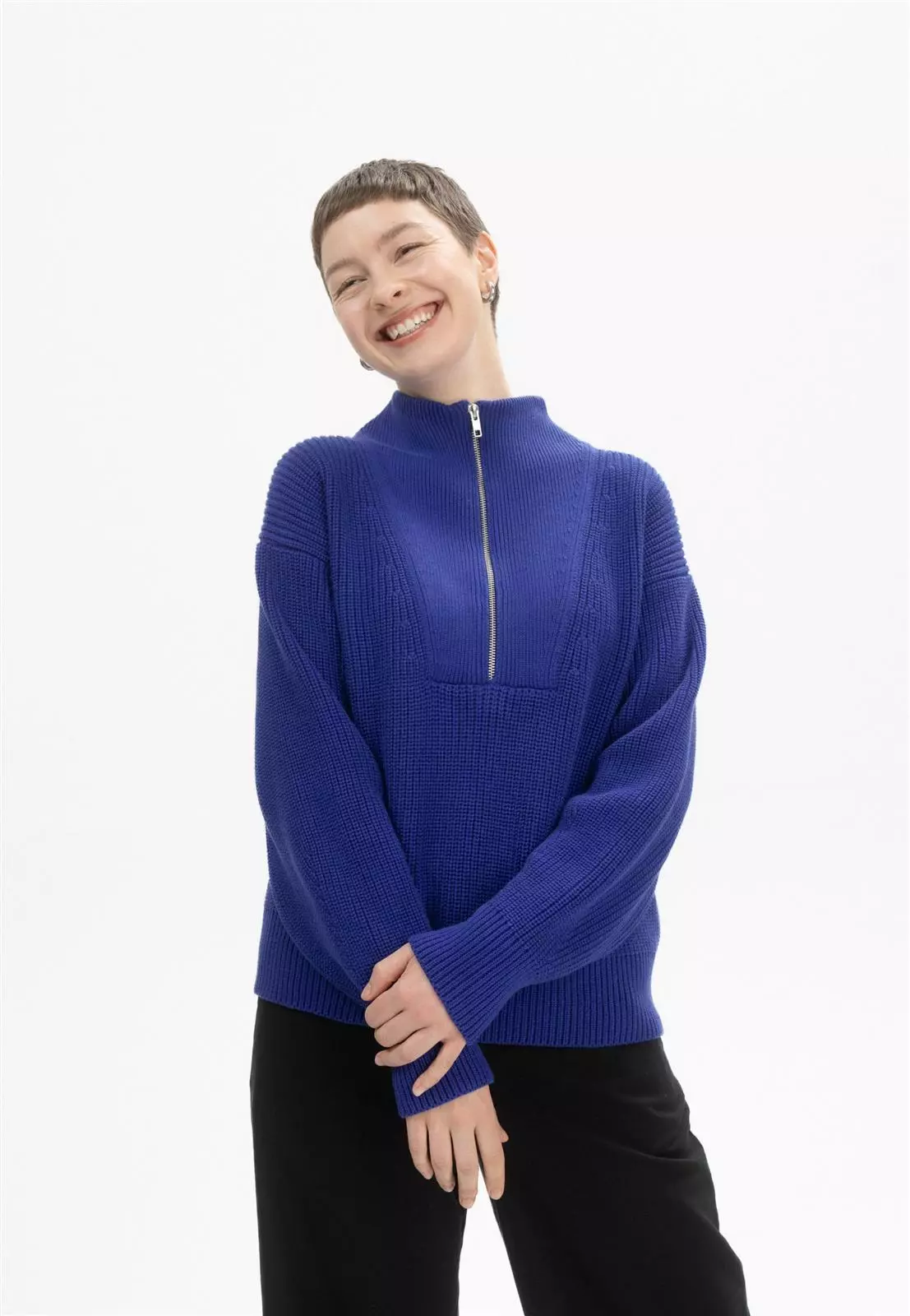 Rippstrick-Pullover Modell: Kimaya GOTS
