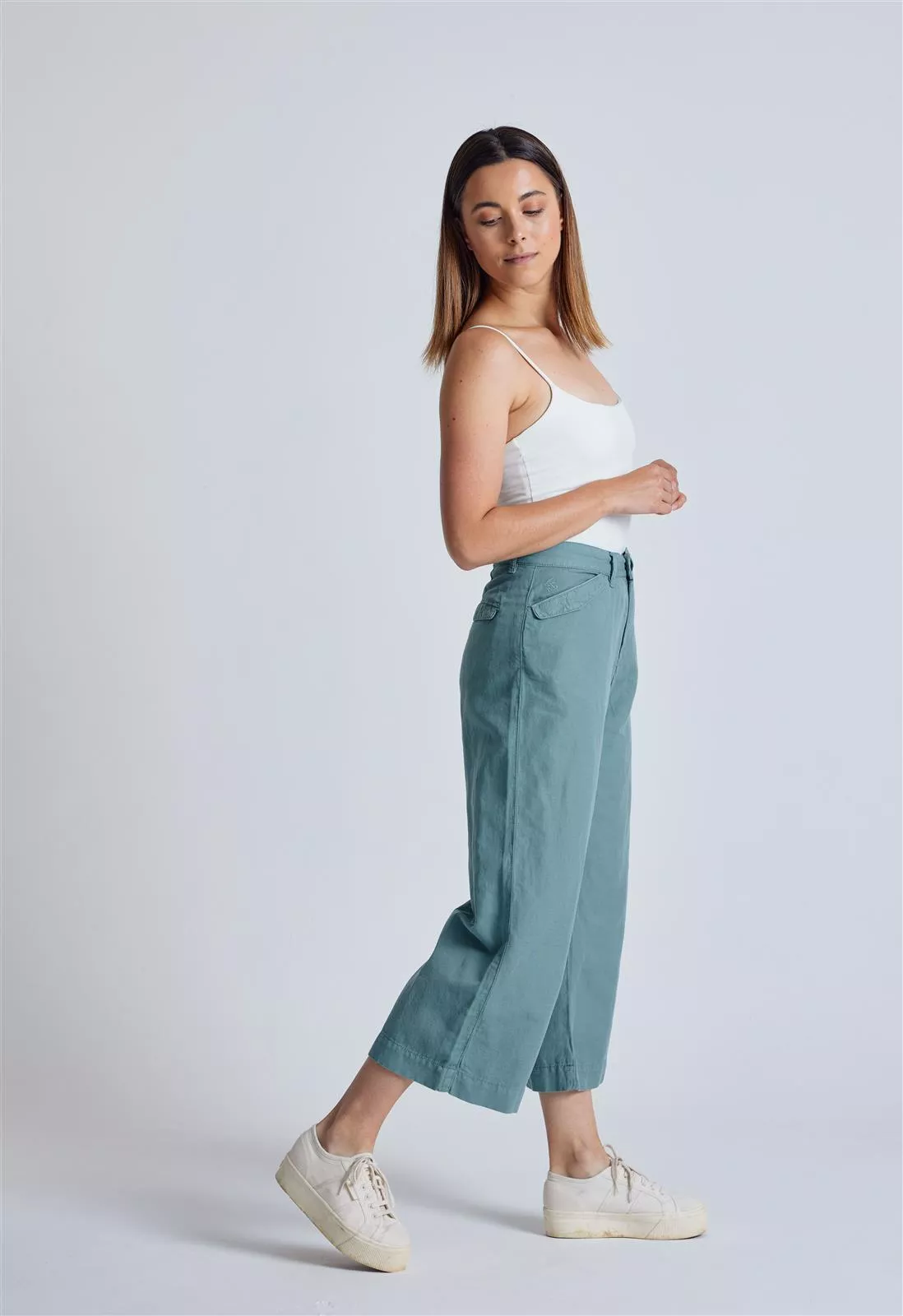 Leinen-Baumwoll Culotte Modell: Betty