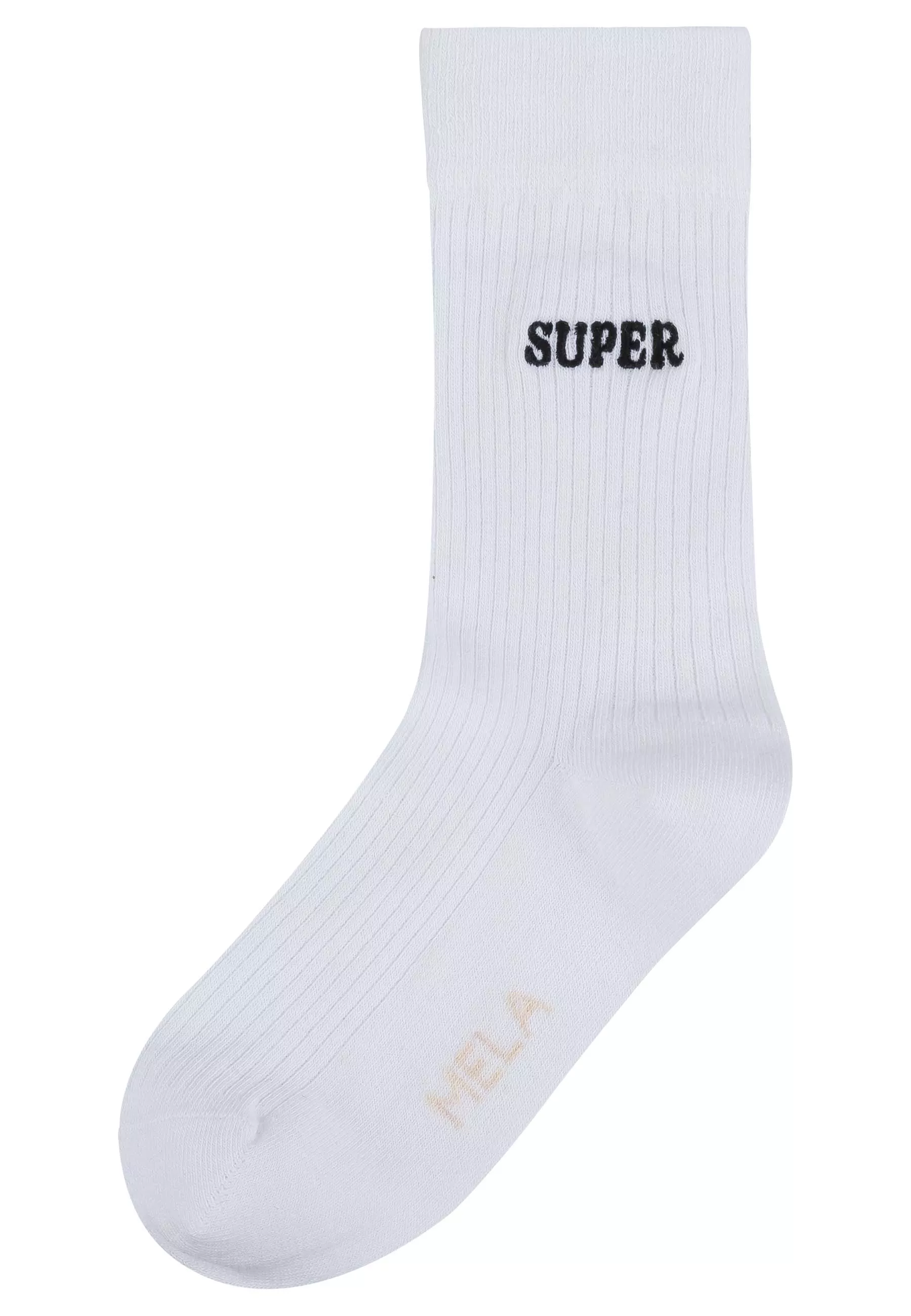 Gerippte Socken mit Stickerei, 1er Pack