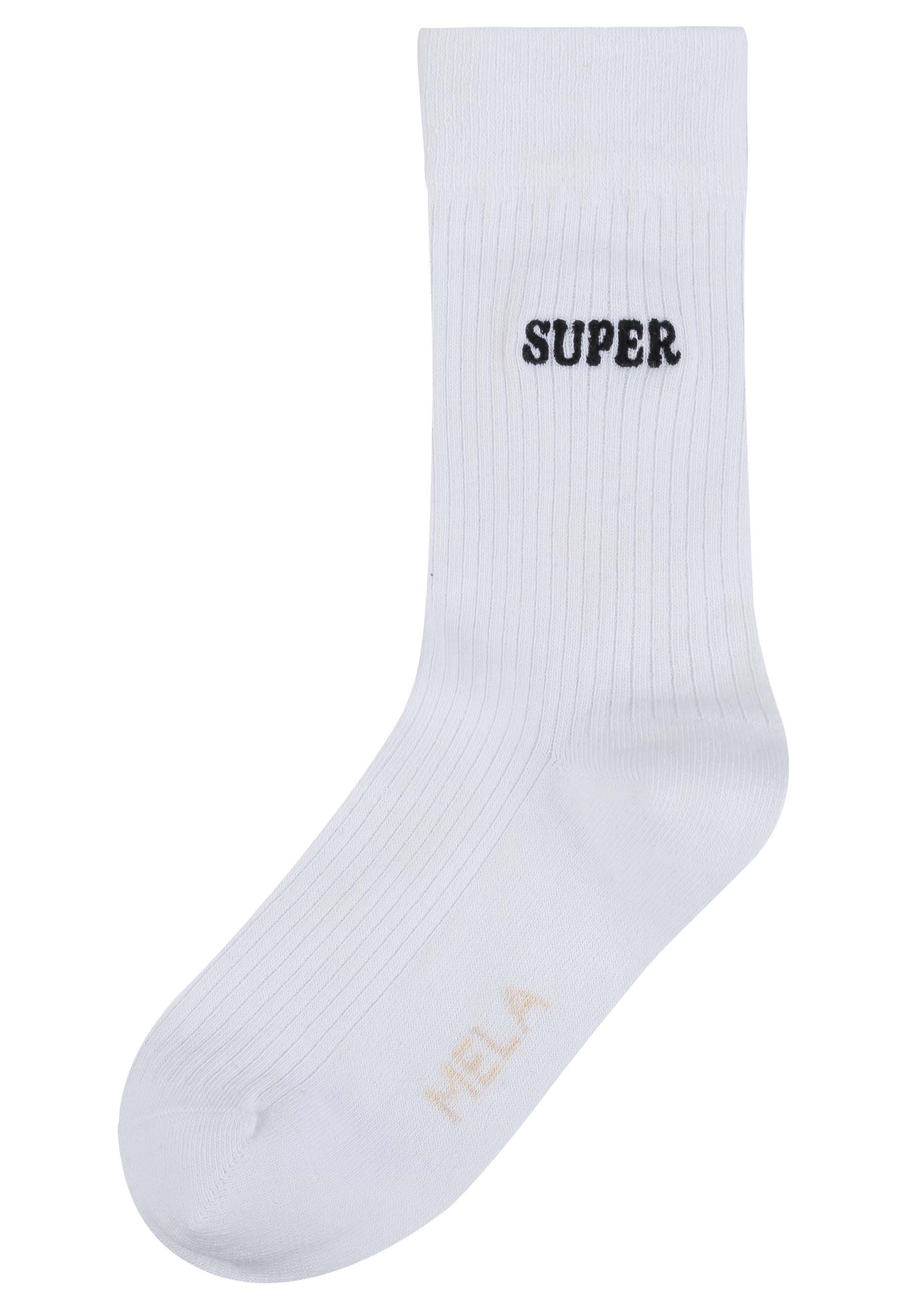 Gerippte Socken mit Stickerei, 1er Pack