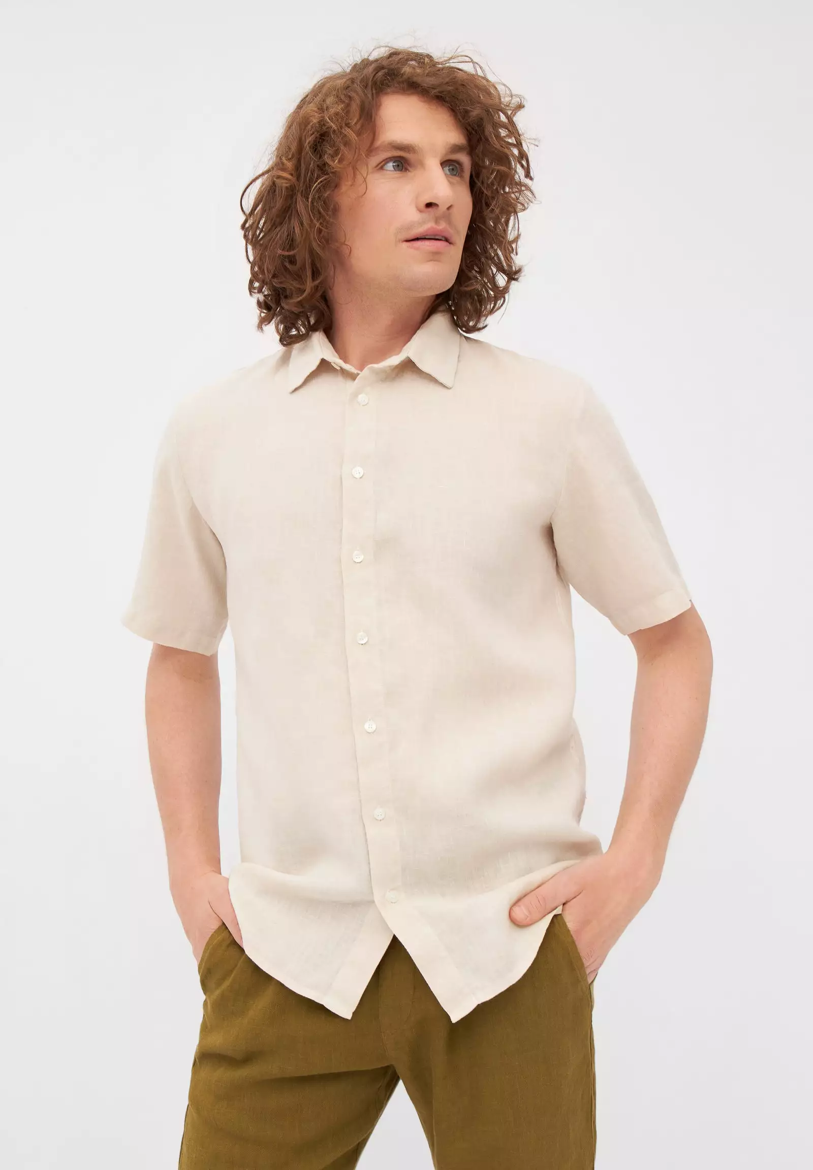 Leinen Kurzarmhemd Modell: Dylan