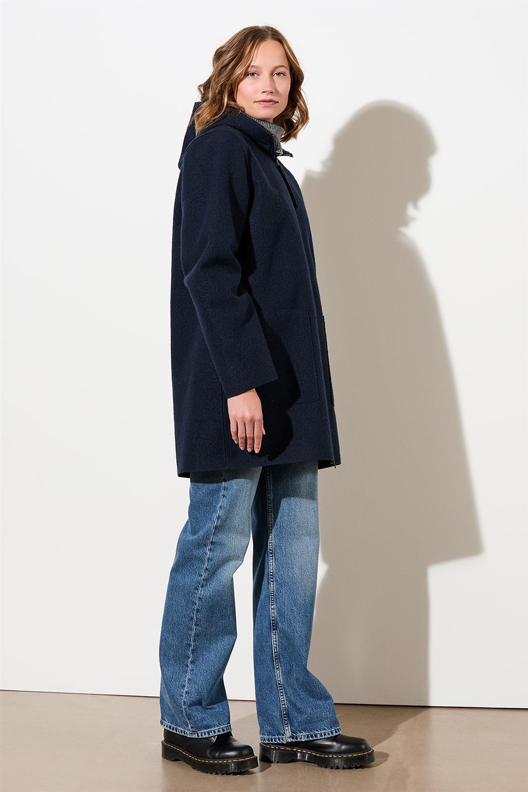 Kapuzenjacke aus Wollwalk