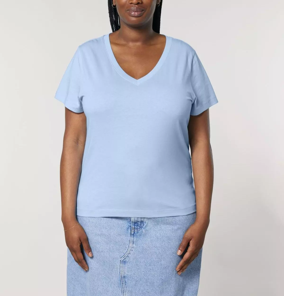 SFM6_STTW176_C149 V-Neck T-Shirt Modell: Island