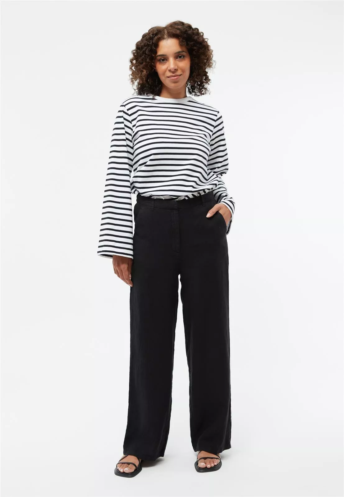 Wide Leg Leinen-Hose Modell: Beatrice