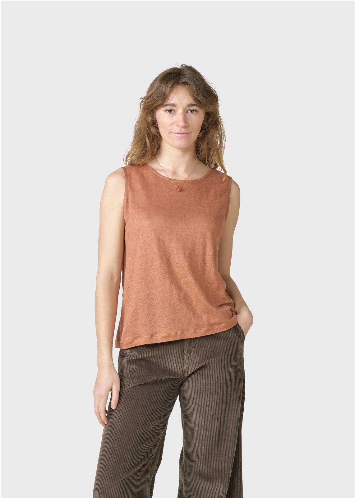 Leinen Tank Top Modell: Dee
