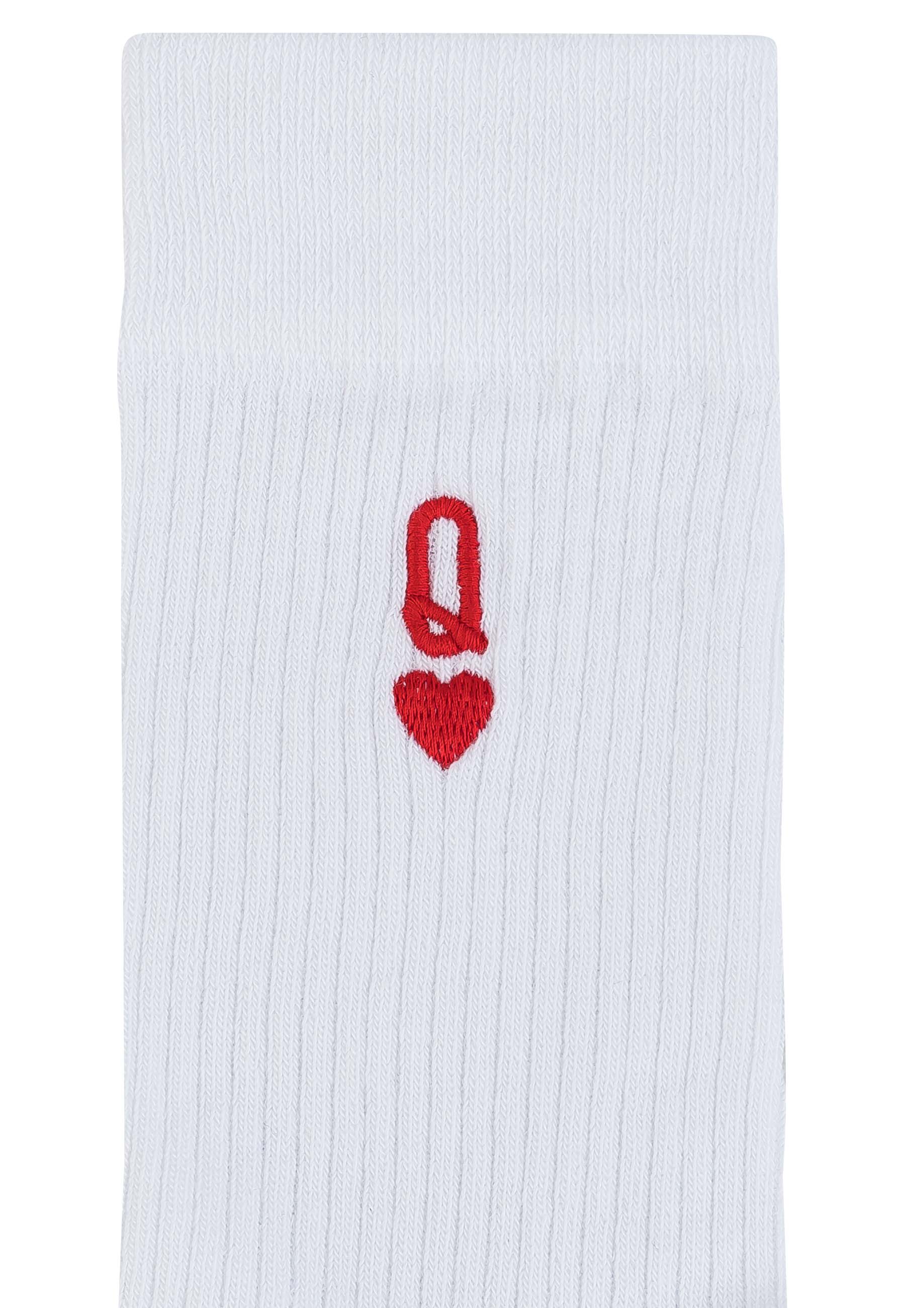Gerippte Socken mit Stickerei, 1er Pack