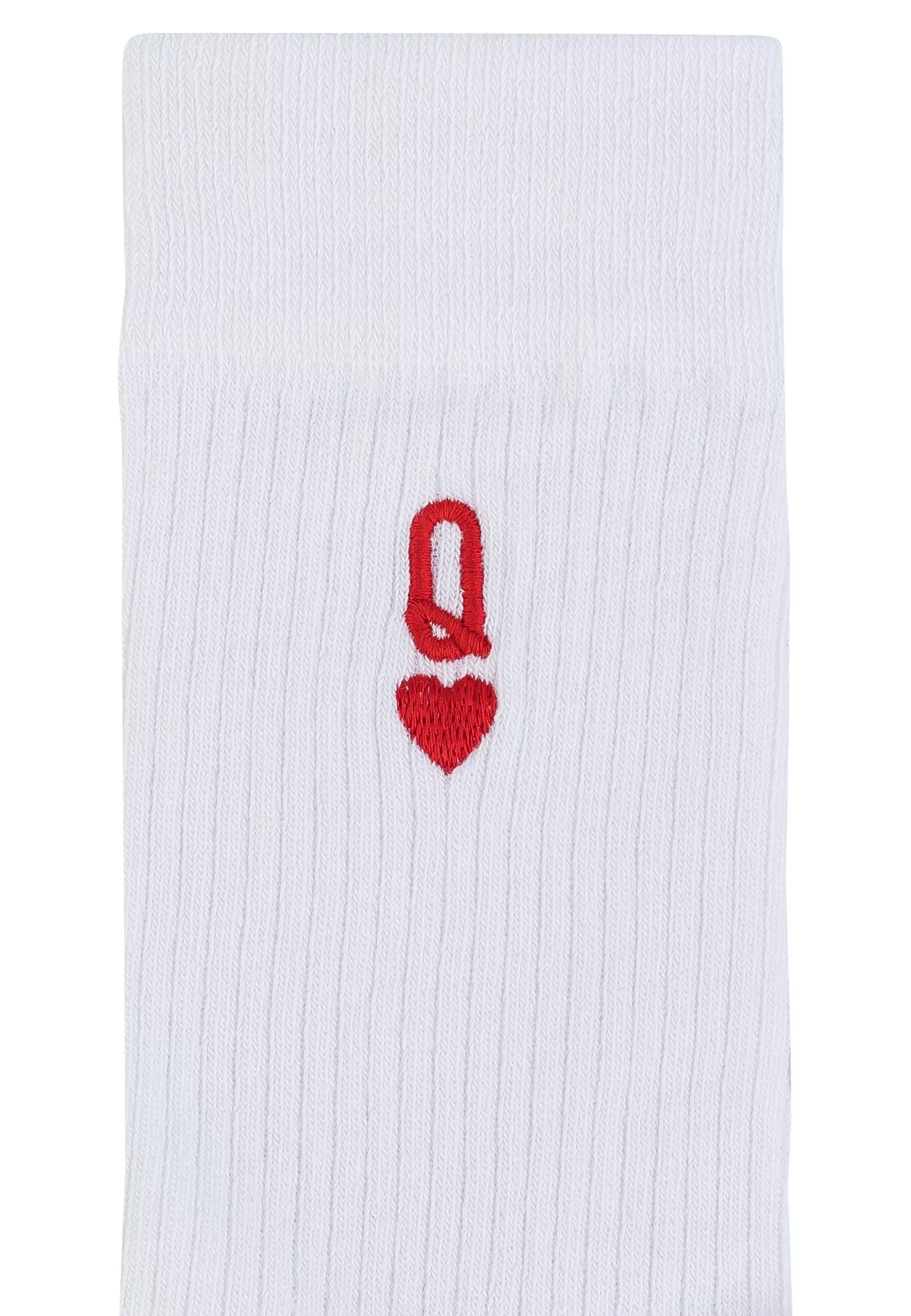 Gerippte Socken mit Stickerei, 1er Pack