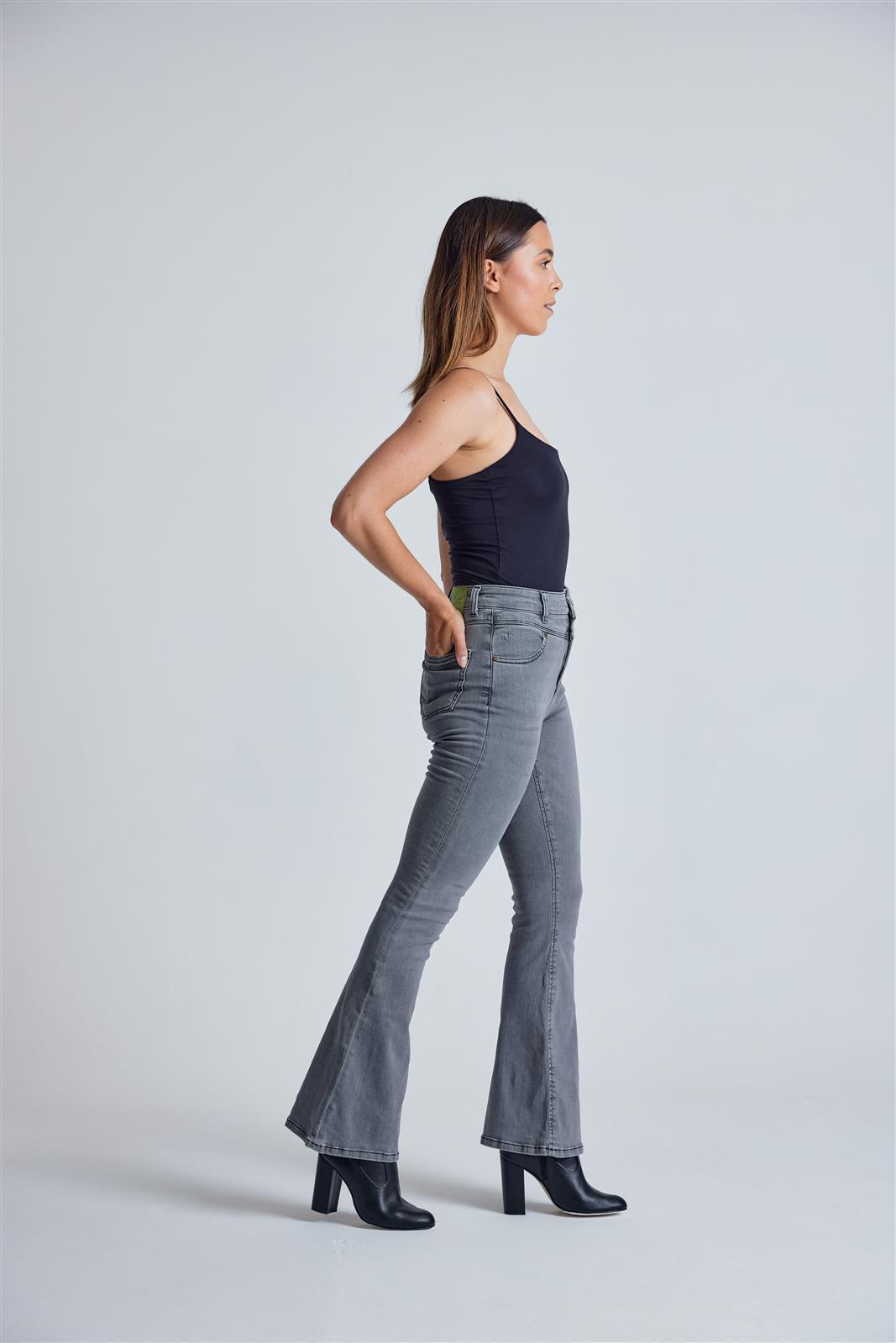 Schlaghose High Waist Skinny Modell: Mavis