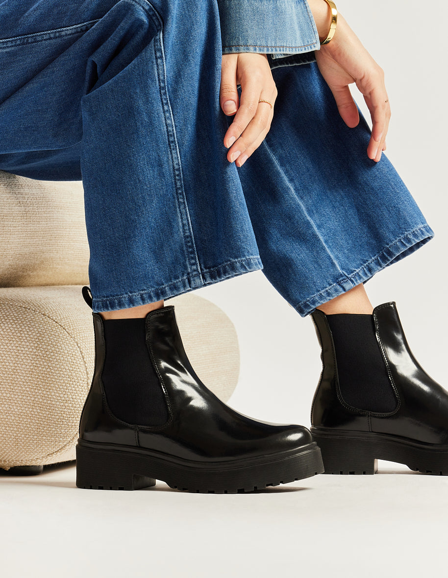 Leder-Stiefelette Modell: Flora