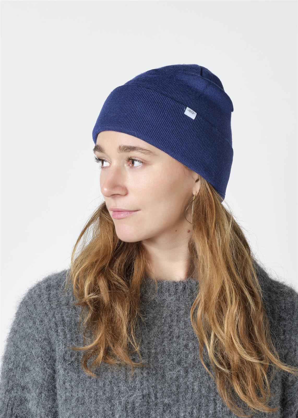 Fine Rib Beanie Merinowolle