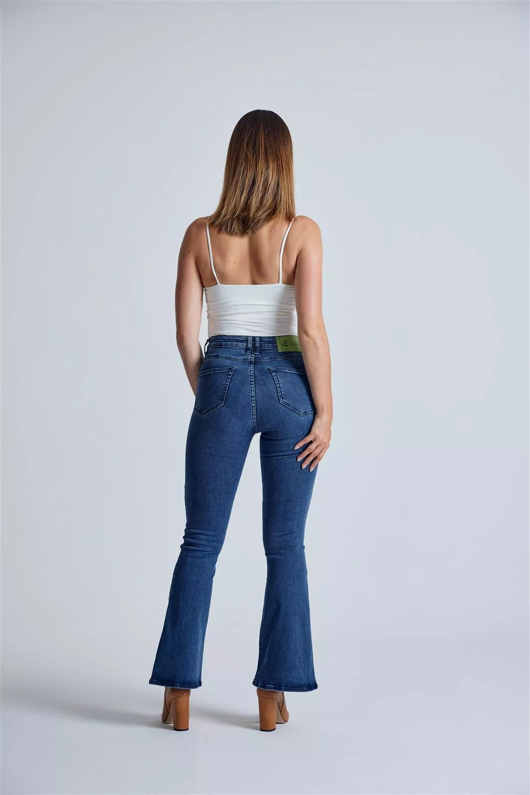 Schlaghose High Waist Skinny Modell: Mavis