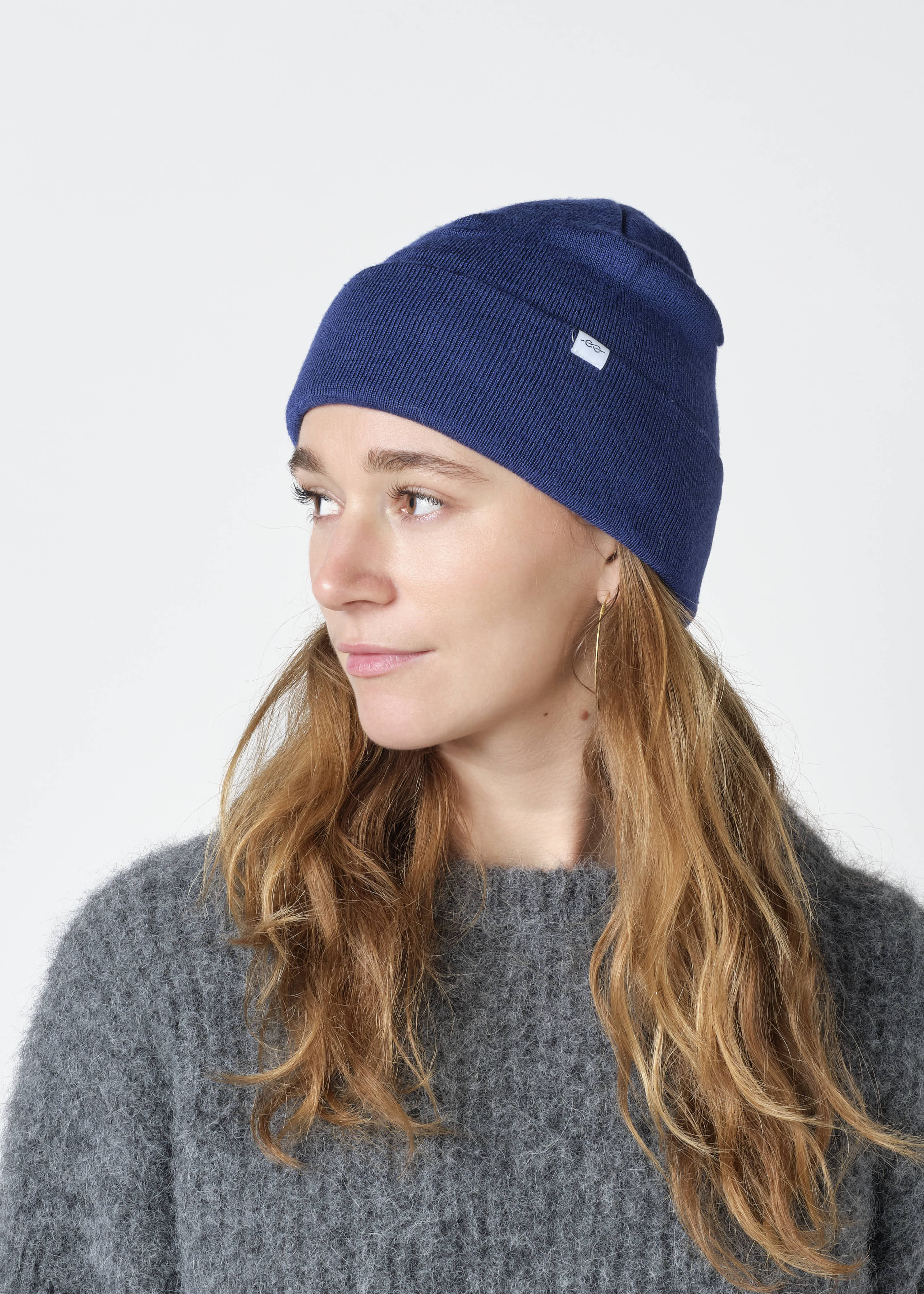 Fine Rib Beanie Merinowolle