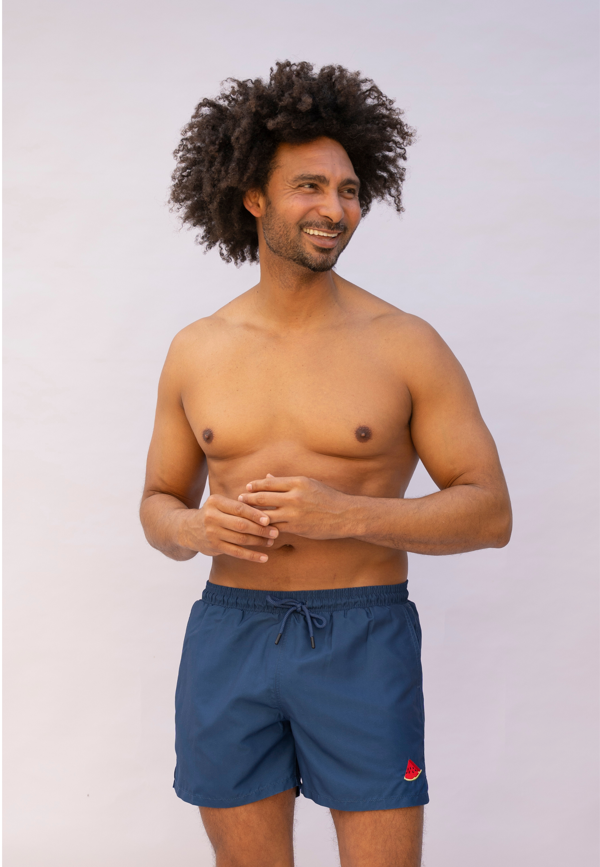 Badehose mit kleinem Motiv