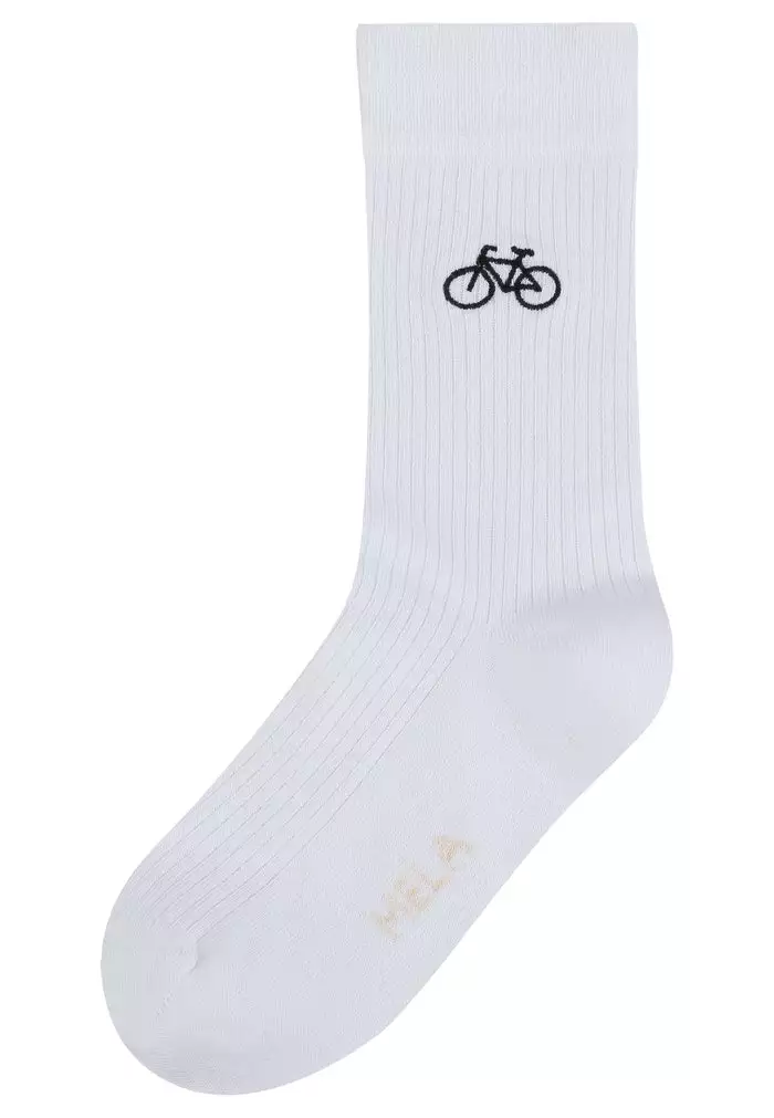 Gerippte Socken mit Stickerei, 1er Pack
