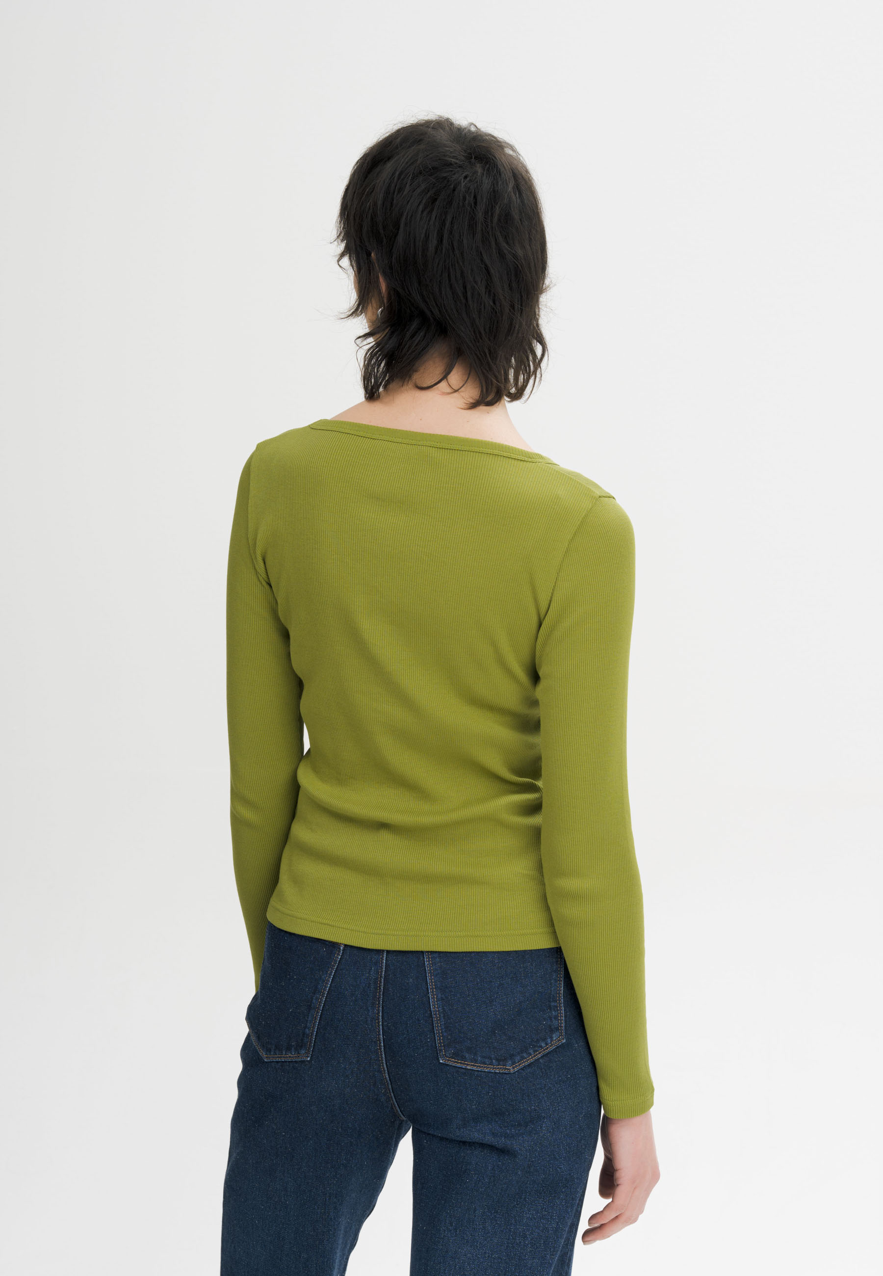 Geripptes Longsleeve Modell: Mehar GOTS