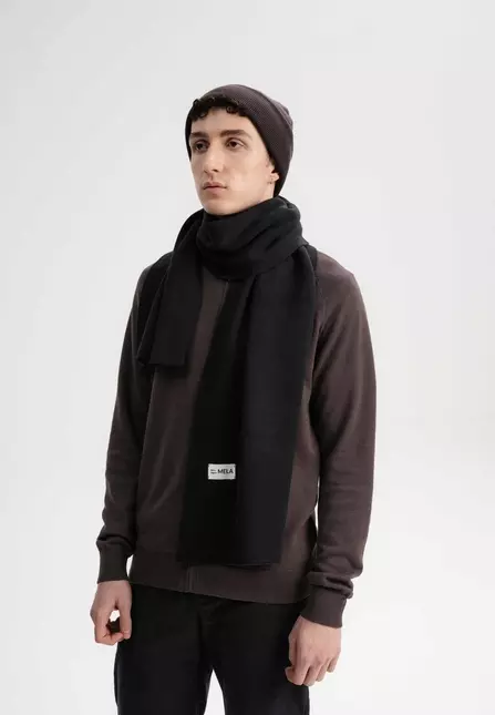 Asmee-Jacquard-Knit-Scarf-men-black-01.jpg Jacquardstrick Schal Modell: Asmee