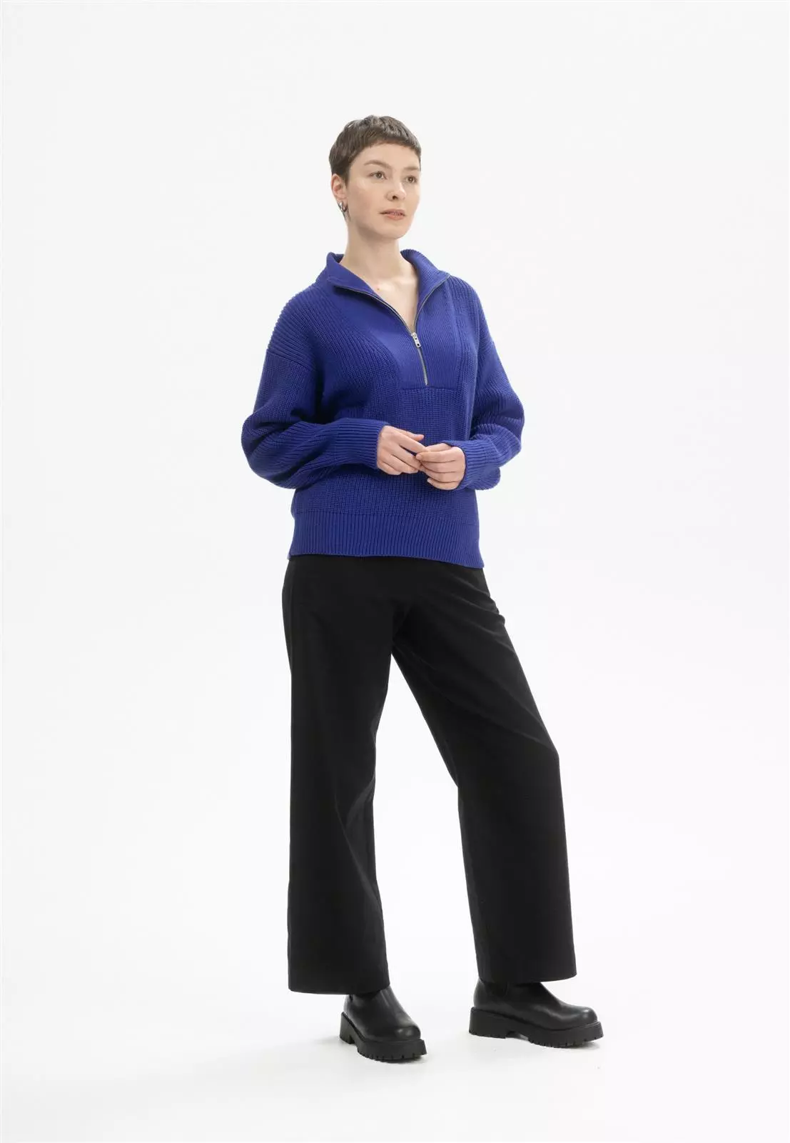 Rippstrick-Pullover Modell: Kimaya GOTS