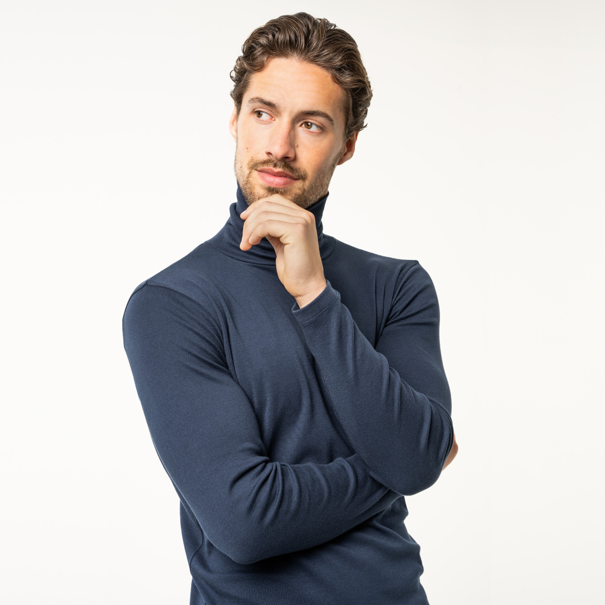 Rollkragen Longsleeve Modell: Helge GOTS