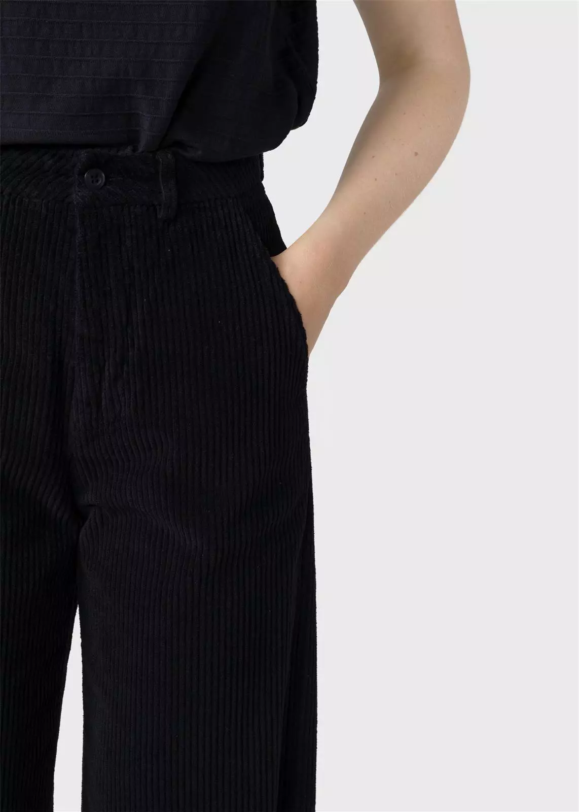 KC1666 - Lydia jumbo corduroy pants - Black - Extra 2 Wide Leg Cordhose Modell: Lydia